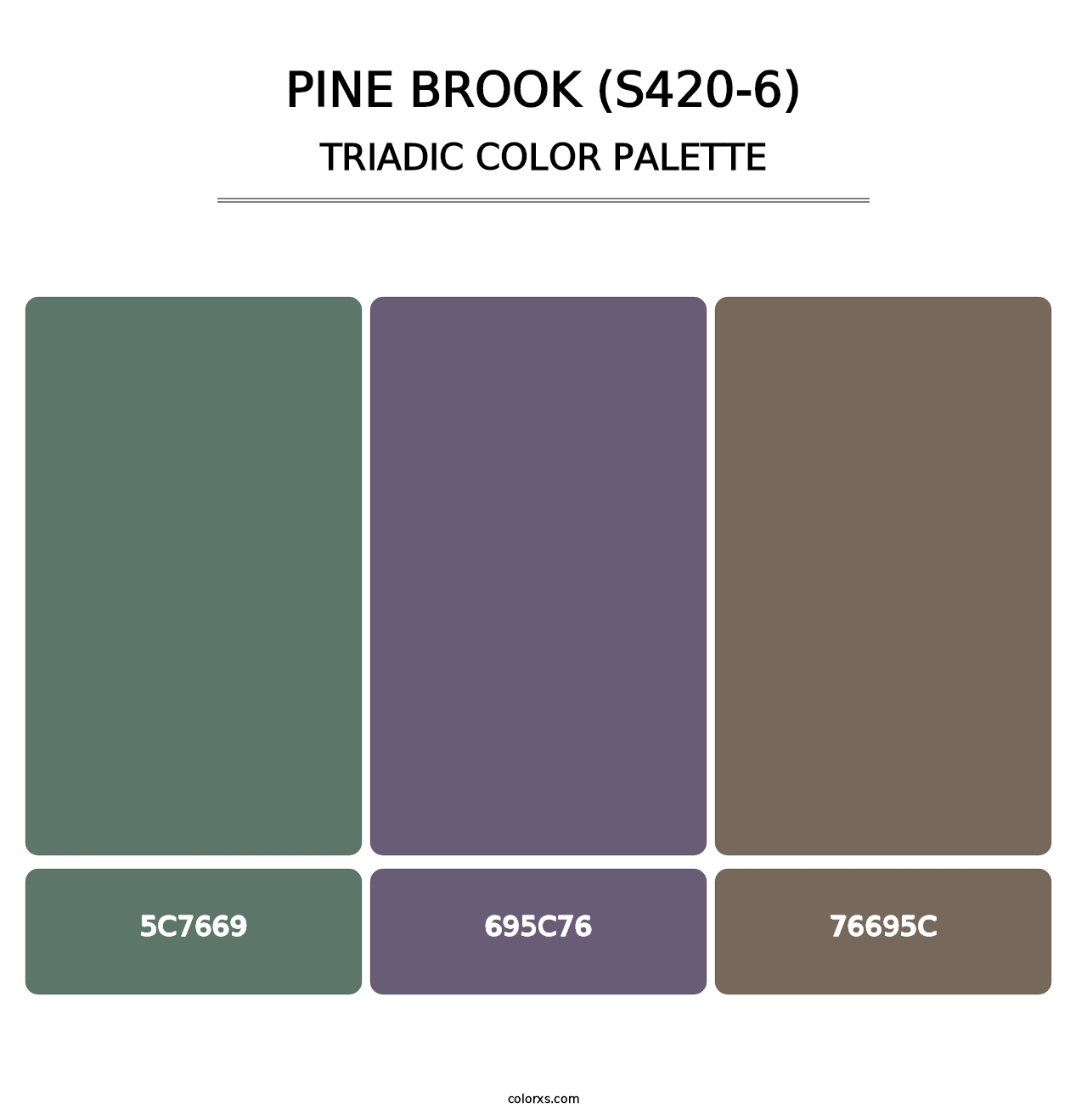 Pine Brook (S420-6) - Triadic Color Palette