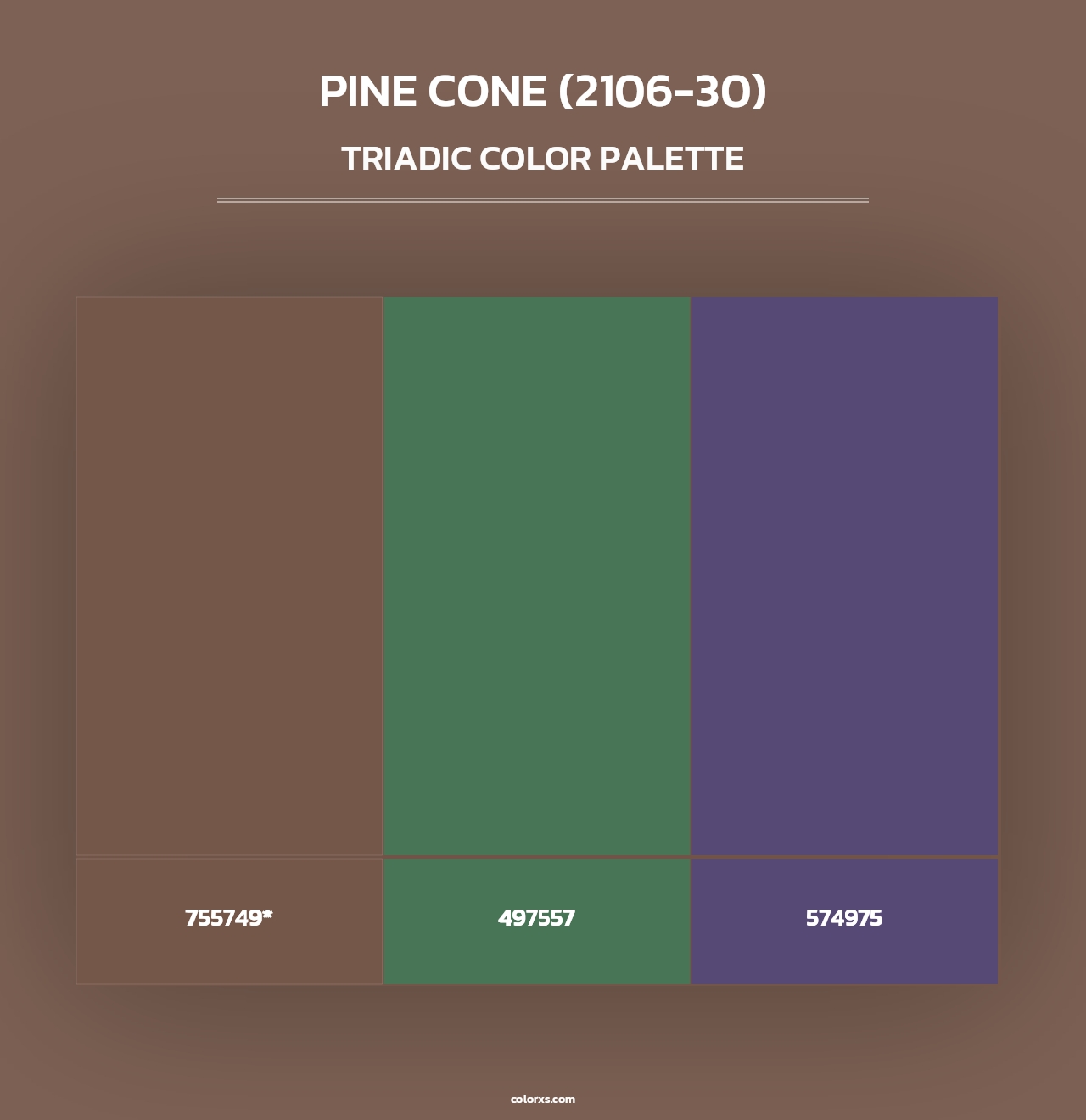 Pine Cone (2106-30) - Triadic Color Palette