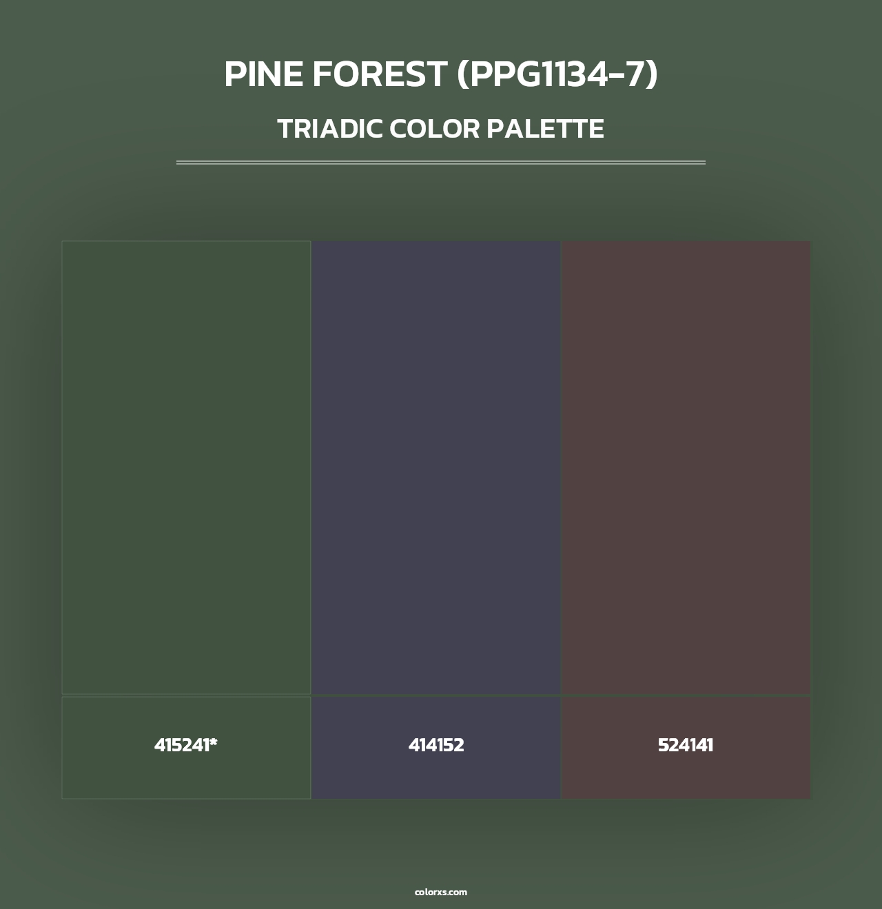 Pine Forest (PPG1134-7) - Triadic Color Palette