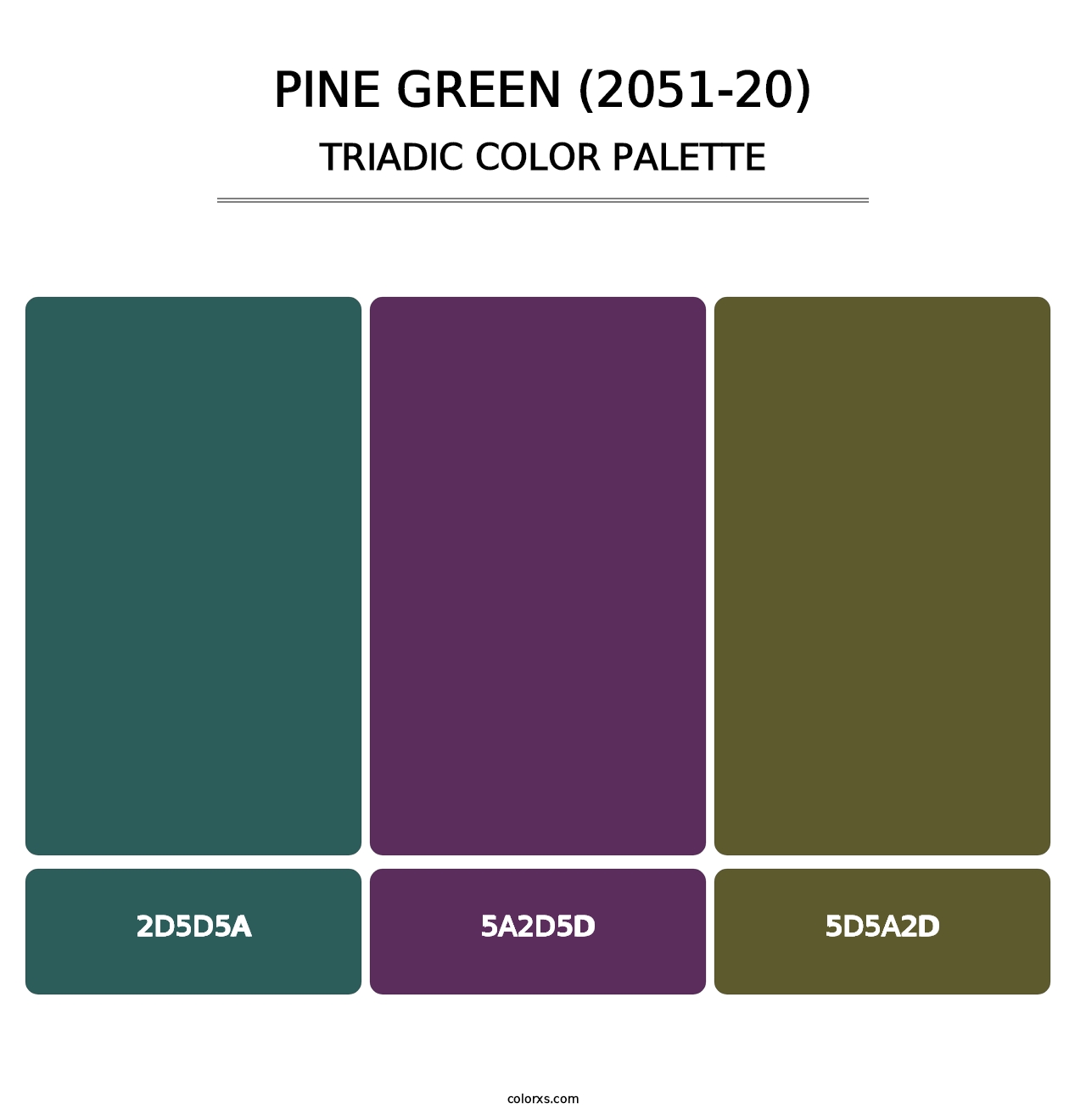 Pine Green (2051-20) - Triadic Color Palette