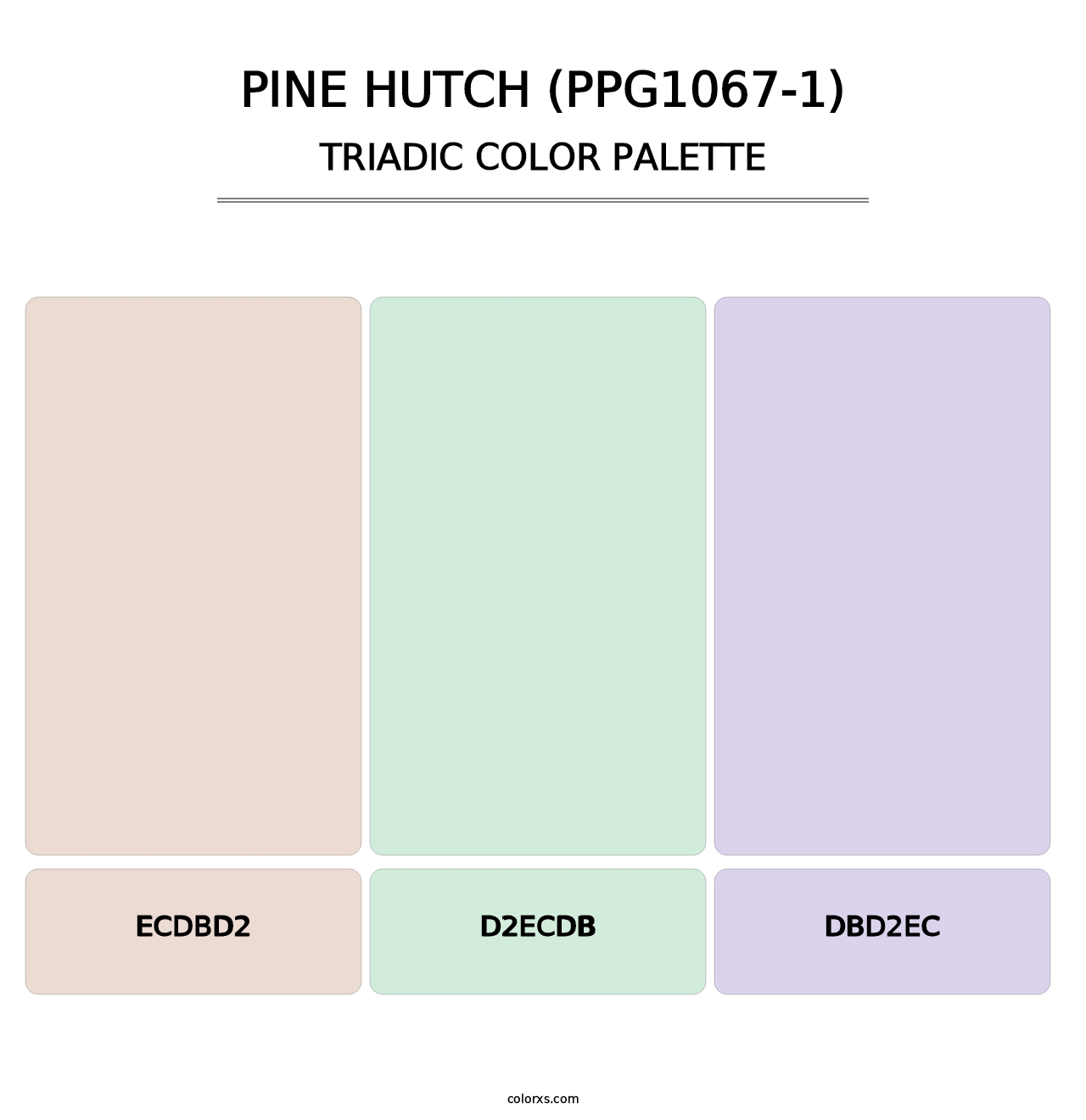 Pine Hutch (PPG1067-1) - Triadic Color Palette