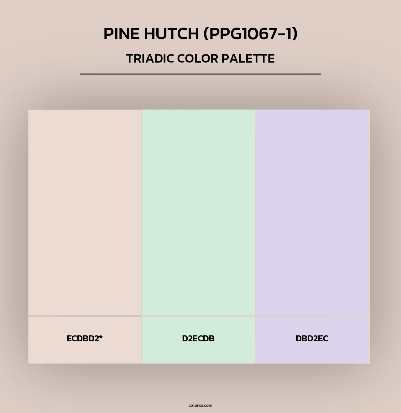 Pine Hutch (PPG1067-1) - Triadic Color Palette