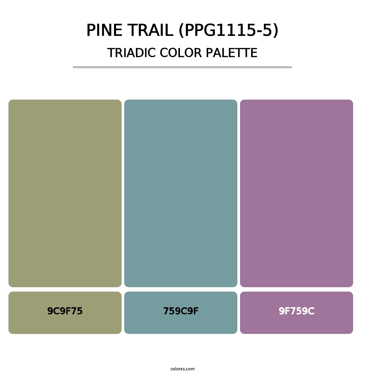 Pine Trail (PPG1115-5) - Triadic Color Palette