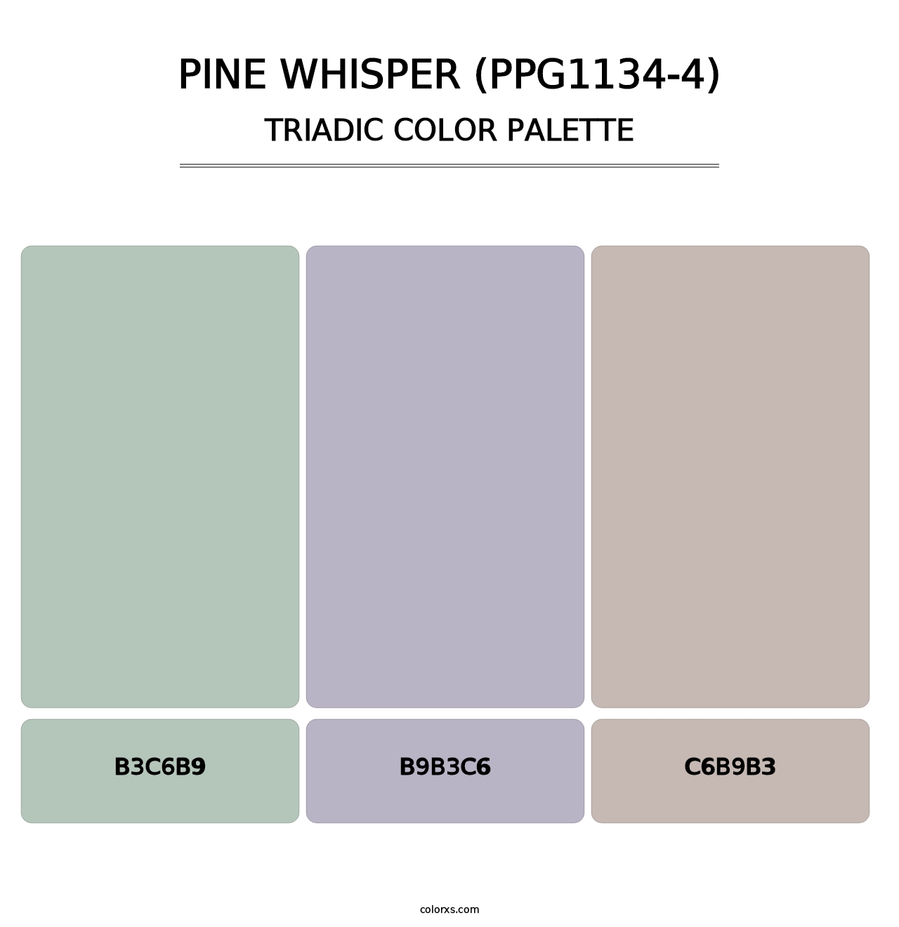 Pine Whisper (PPG1134-4) - Triadic Color Palette