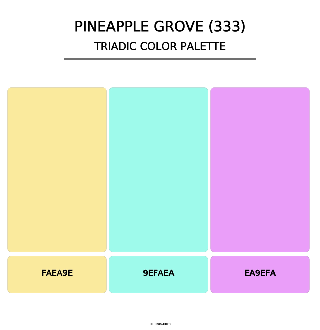 Pineapple Grove (333) - Triadic Color Palette
