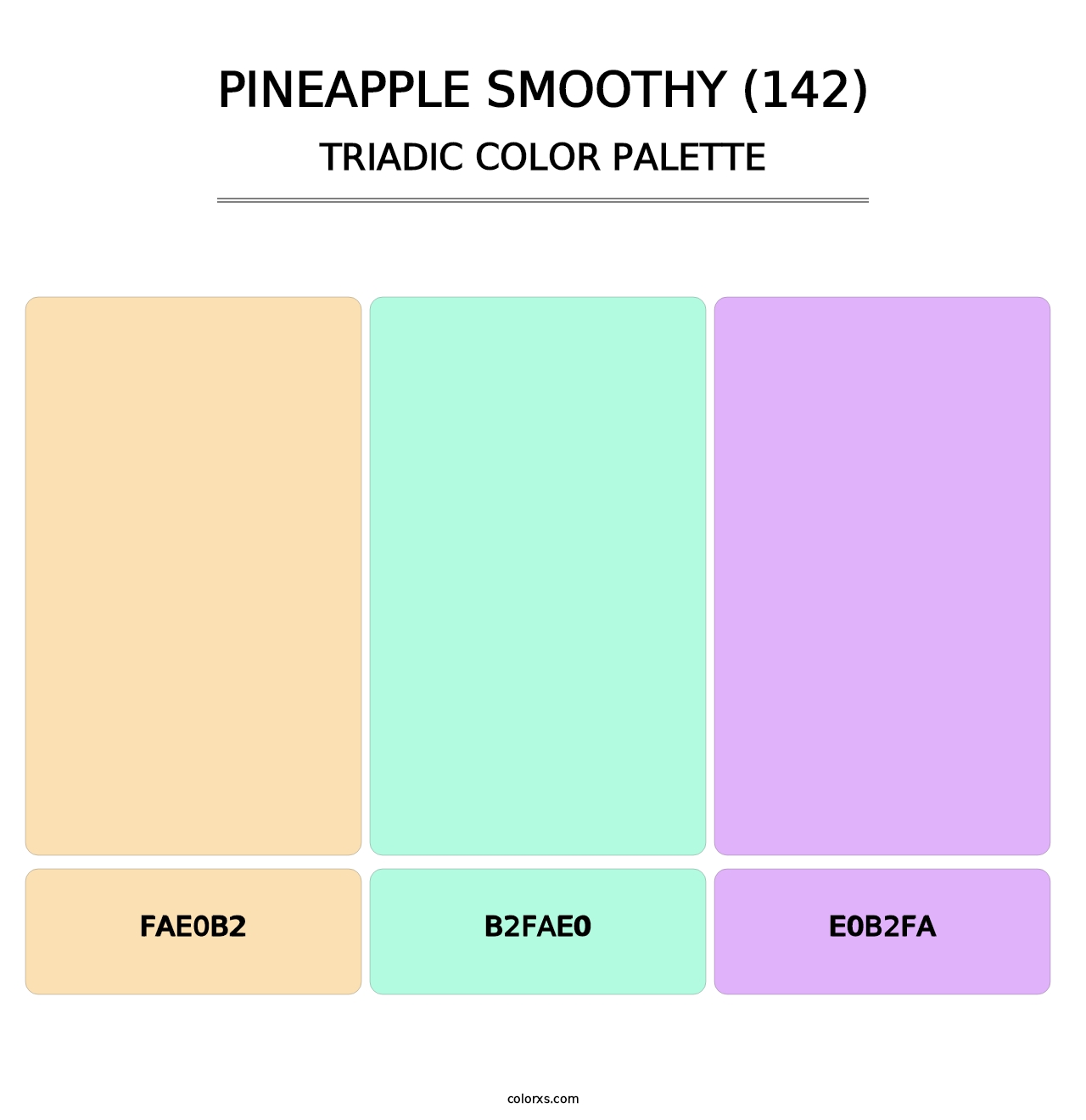 Pineapple Smoothy (142) - Triadic Color Palette