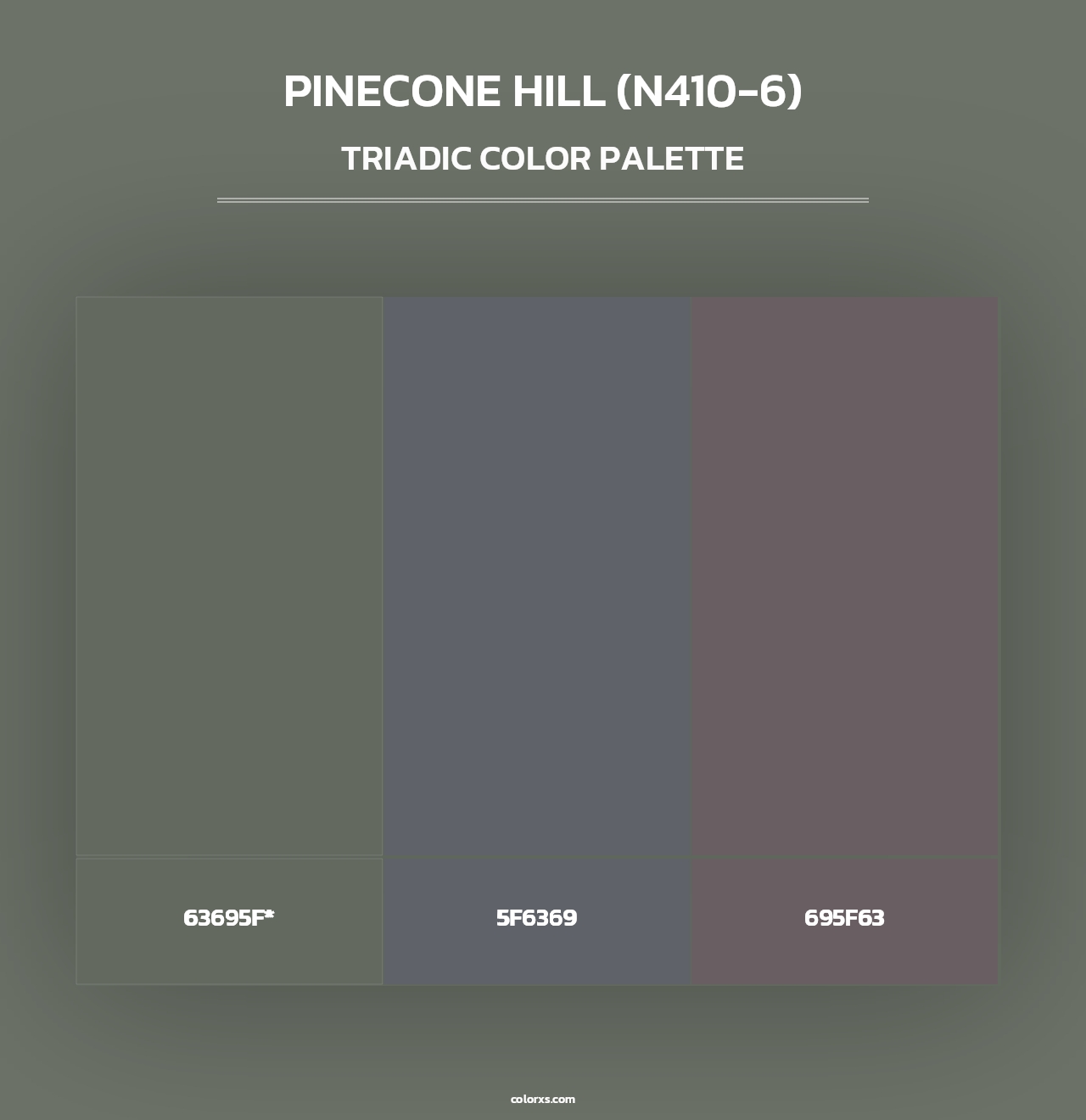 Pinecone Hill (N410-6) - Triadic Color Palette
