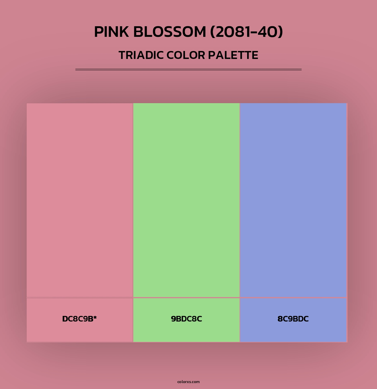 Pink Blossom (2081-40) - Triadic Color Palette