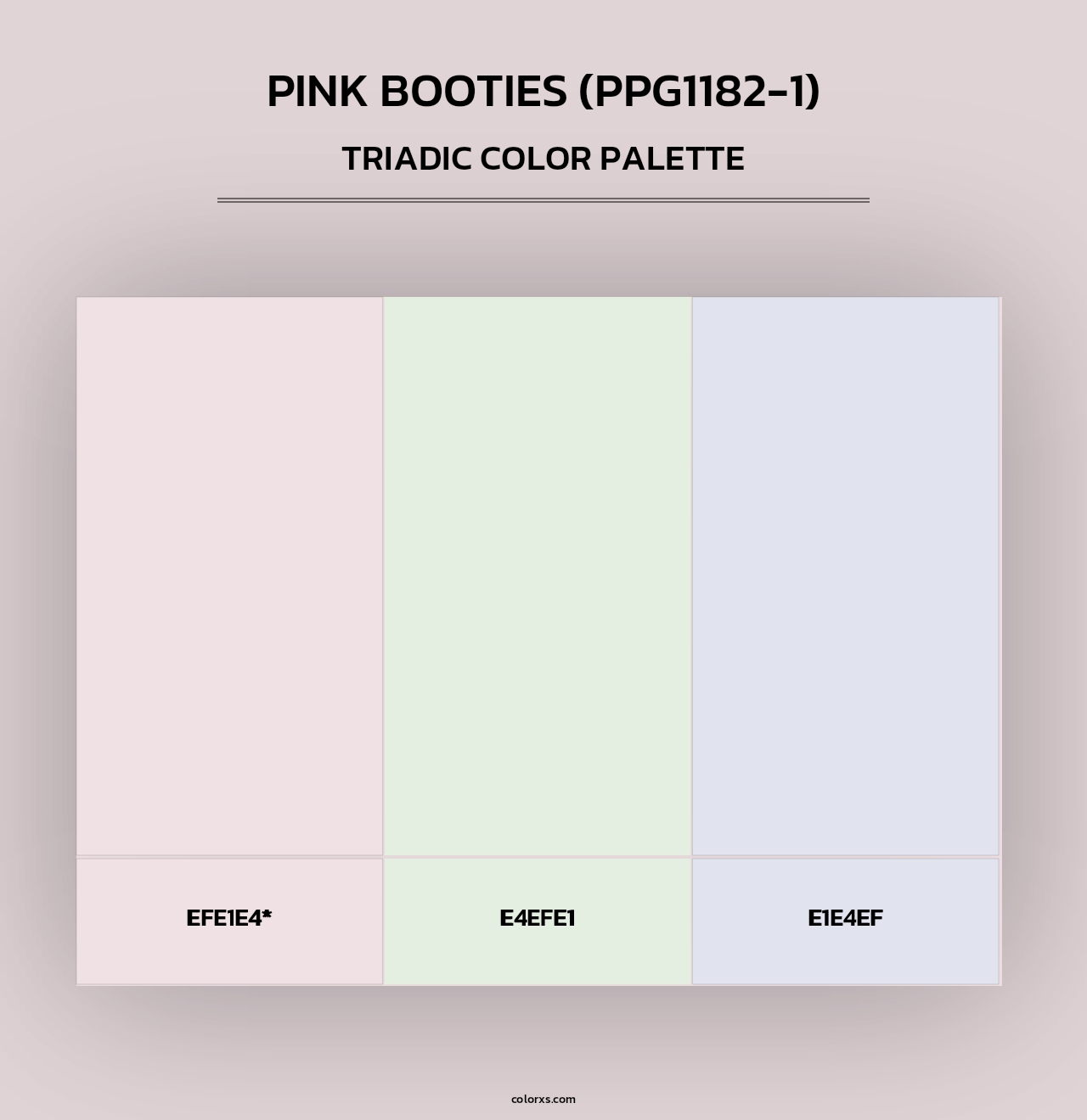 Pink Booties (PPG1182-1) - Triadic Color Palette