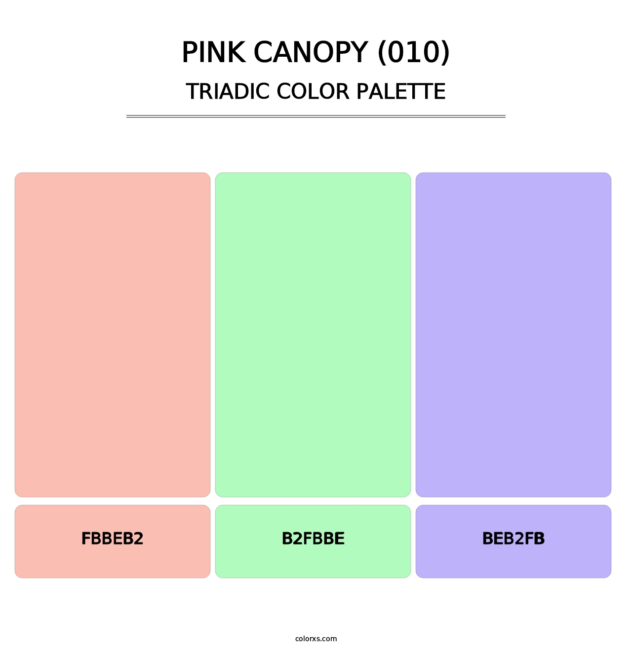Pink Canopy (010) - Triadic Color Palette