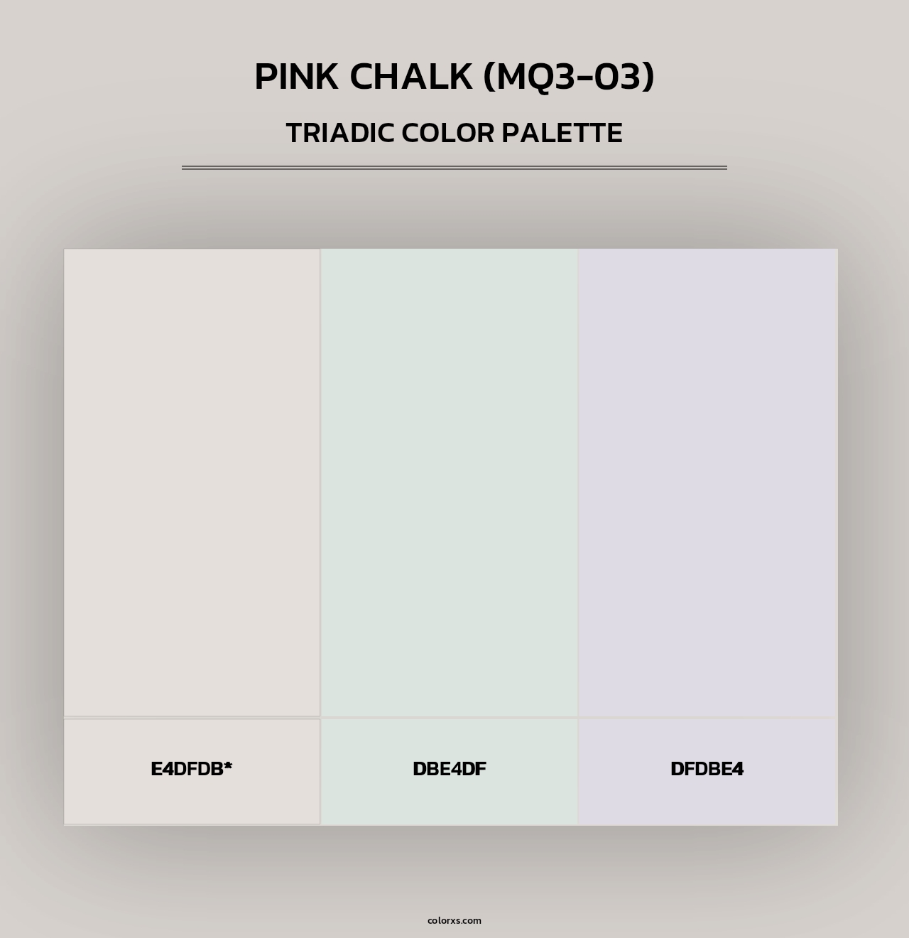 Pink Chalk (MQ3-03) - Triadic Color Palette