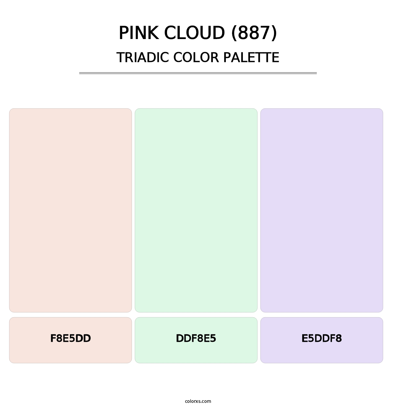 Pink Cloud (887) - Triadic Color Palette