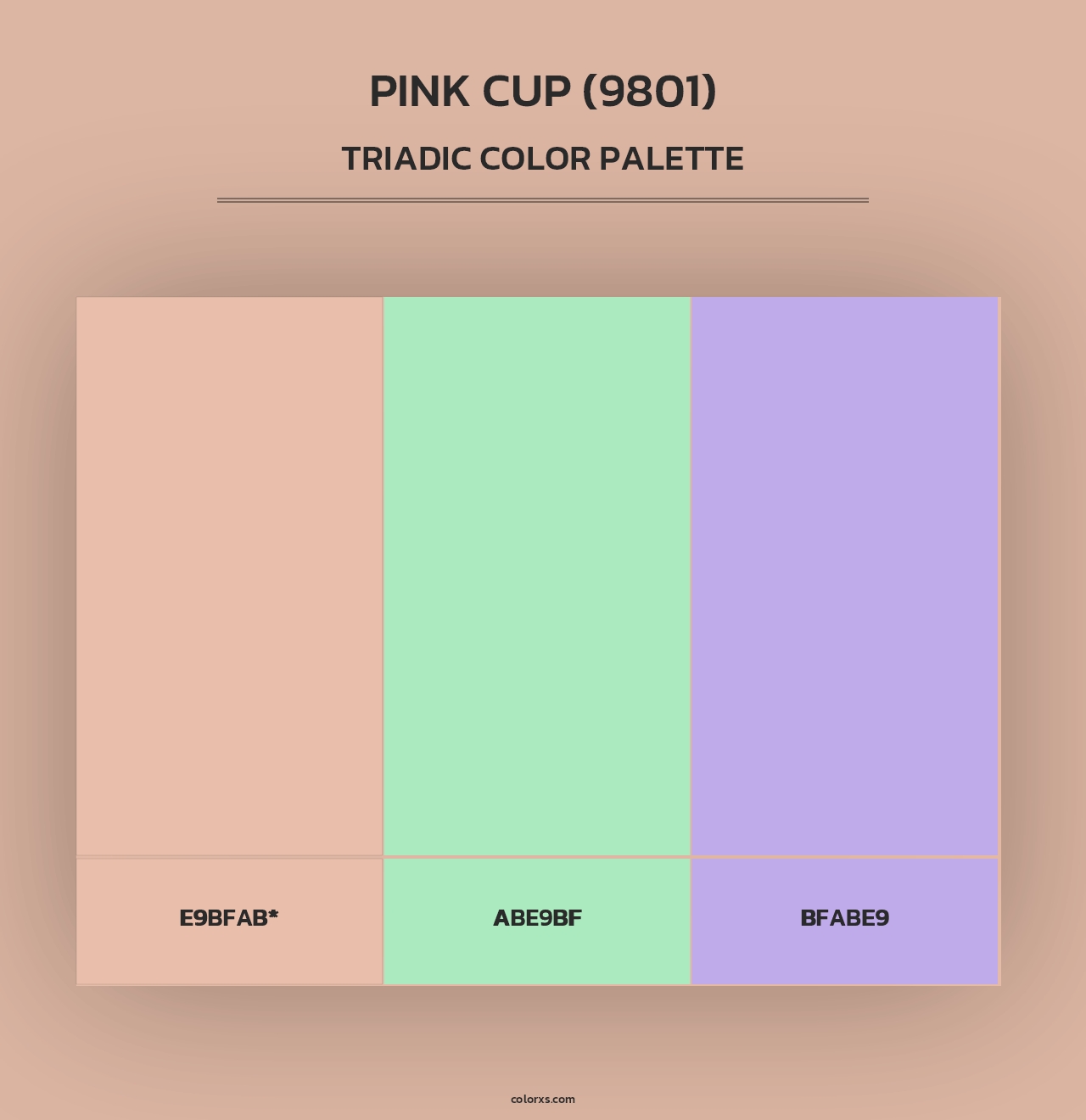 Pink Cup (9801) - Triadic Color Palette