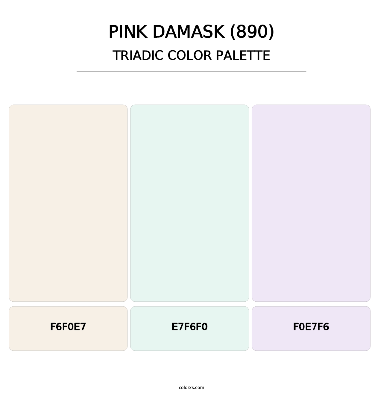 Pink Damask (890) - Triadic Color Palette