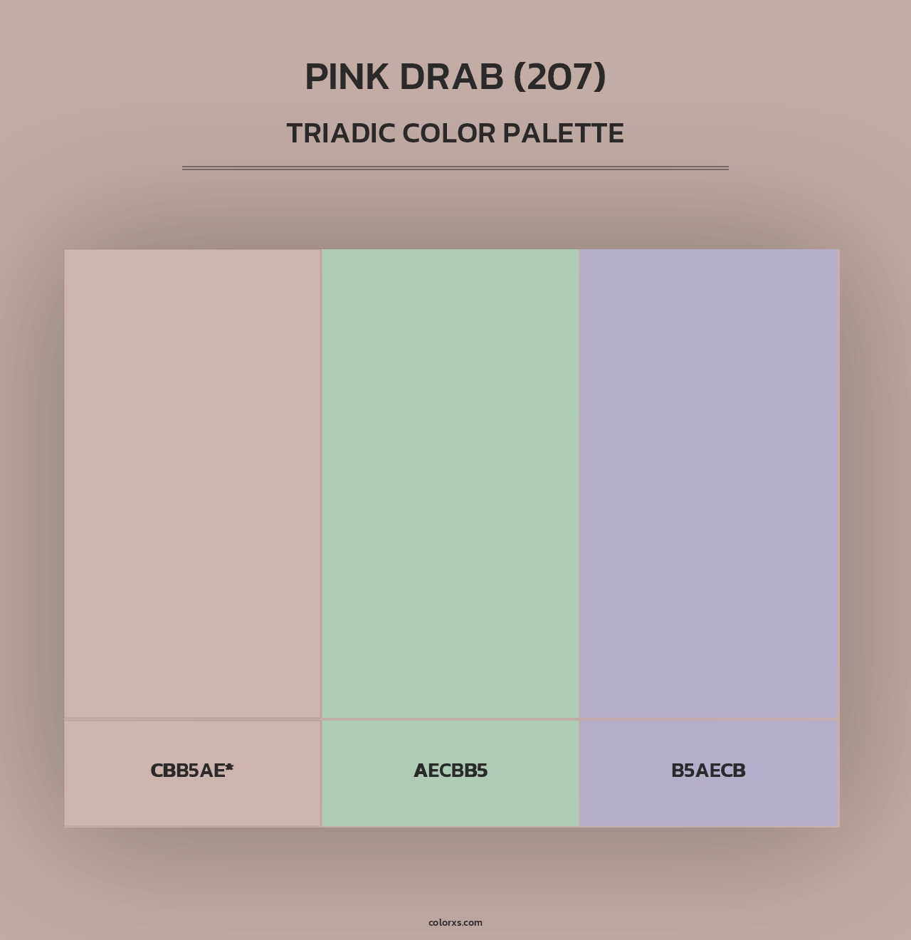 Pink Drab (207) - Triadic Color Palette