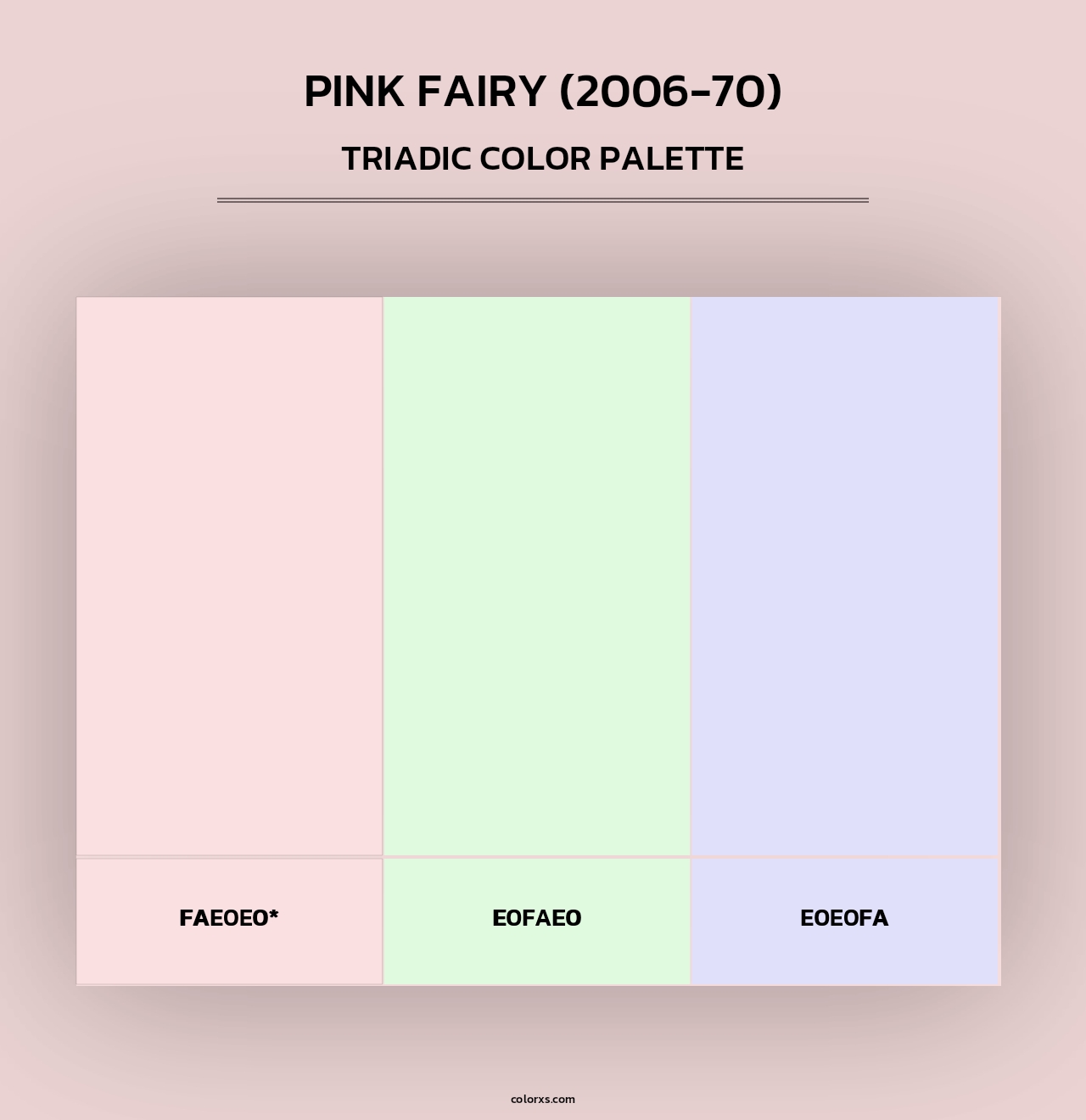 Pink Fairy (2006-70) - Triadic Color Palette