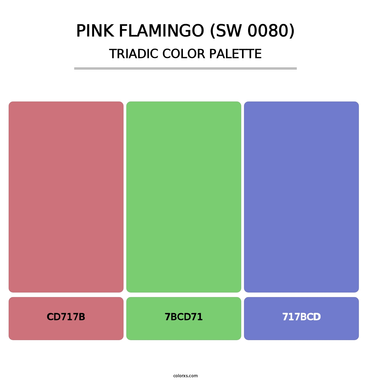 Pink Flamingo (SW 0080) - Triadic Color Palette