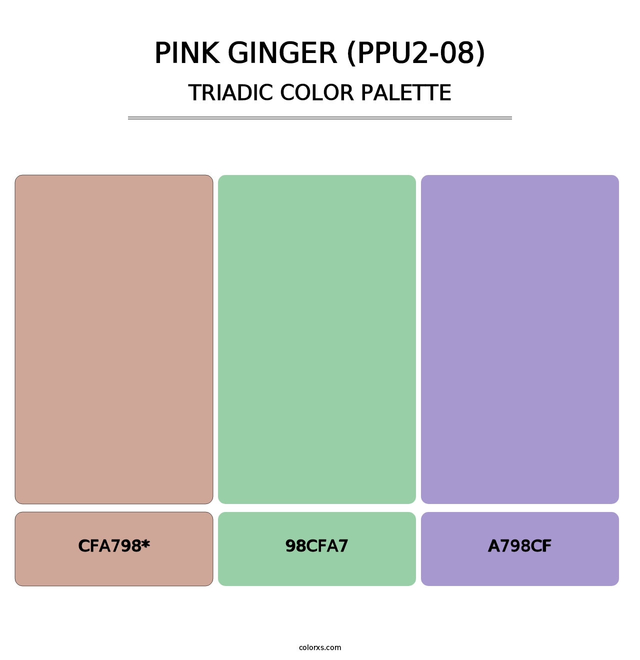 Pink Ginger (PPU2-08) - Triadic Color Palette