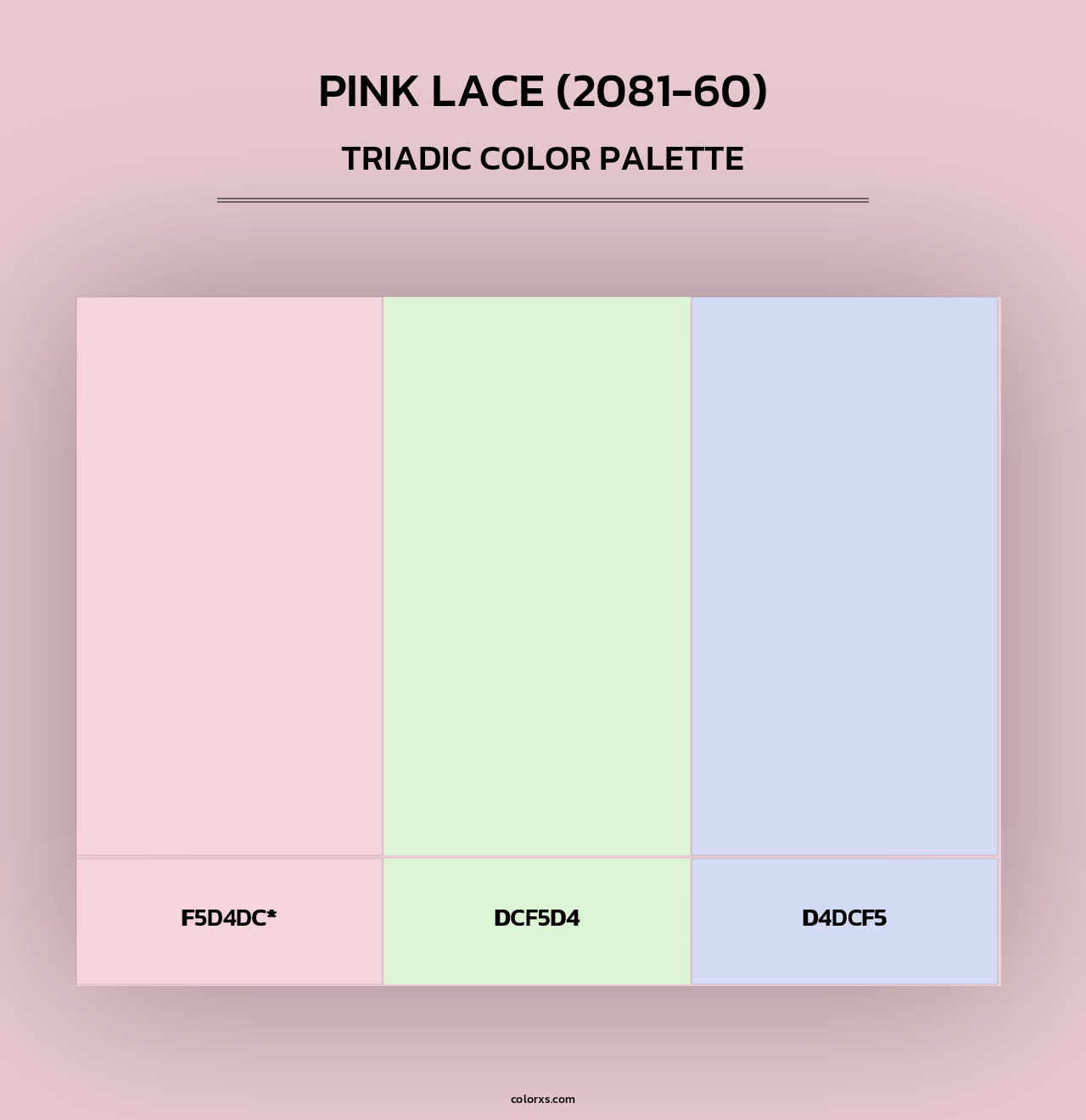 Pink Lace (2081-60) - Triadic Color Palette