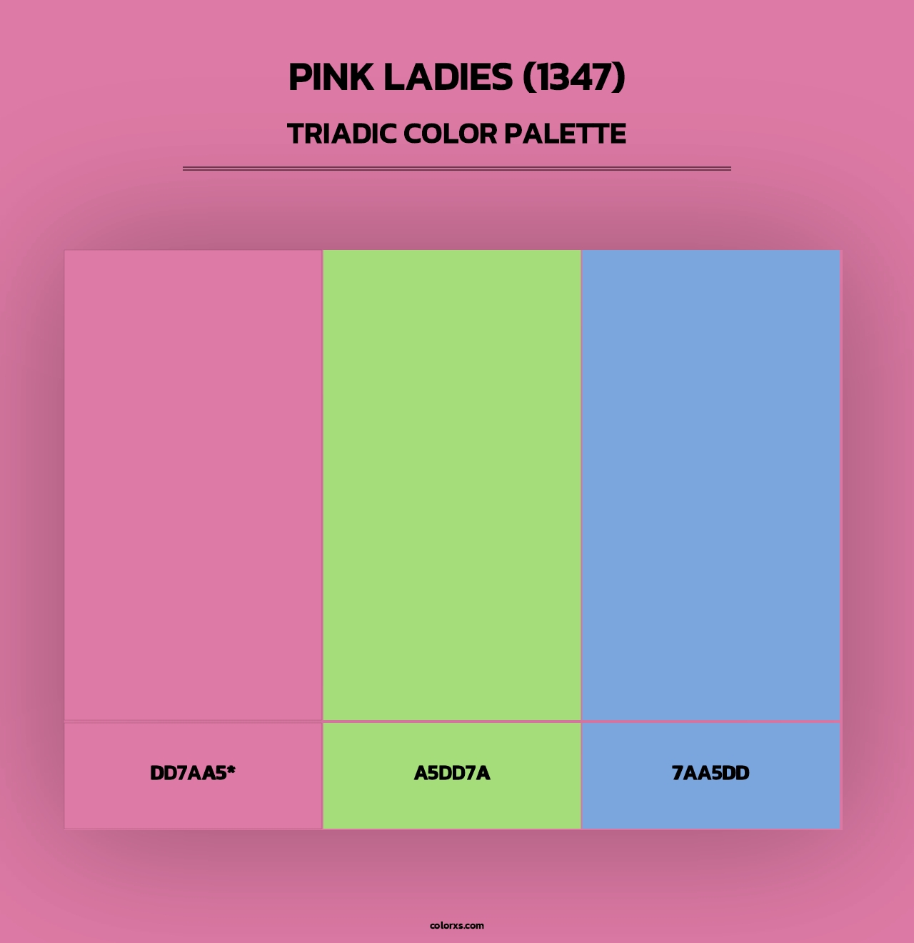 Pink Ladies (1347) - Triadic Color Palette