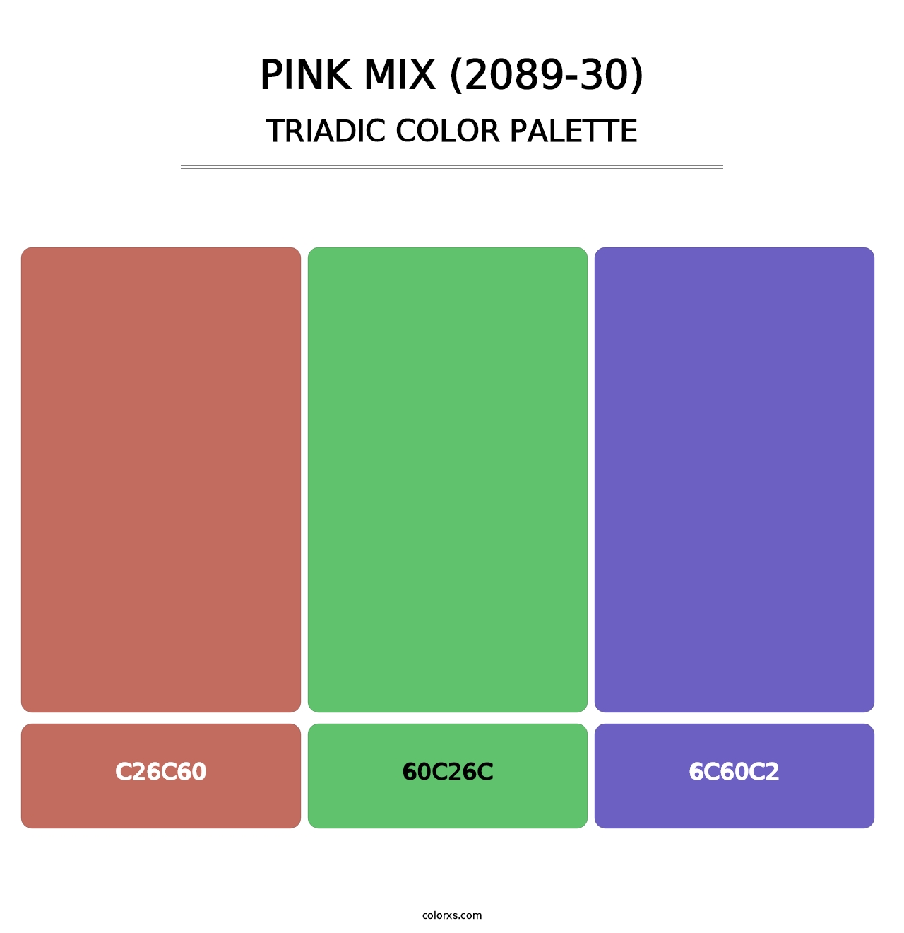Pink Mix (2089-30) - Triadic Color Palette