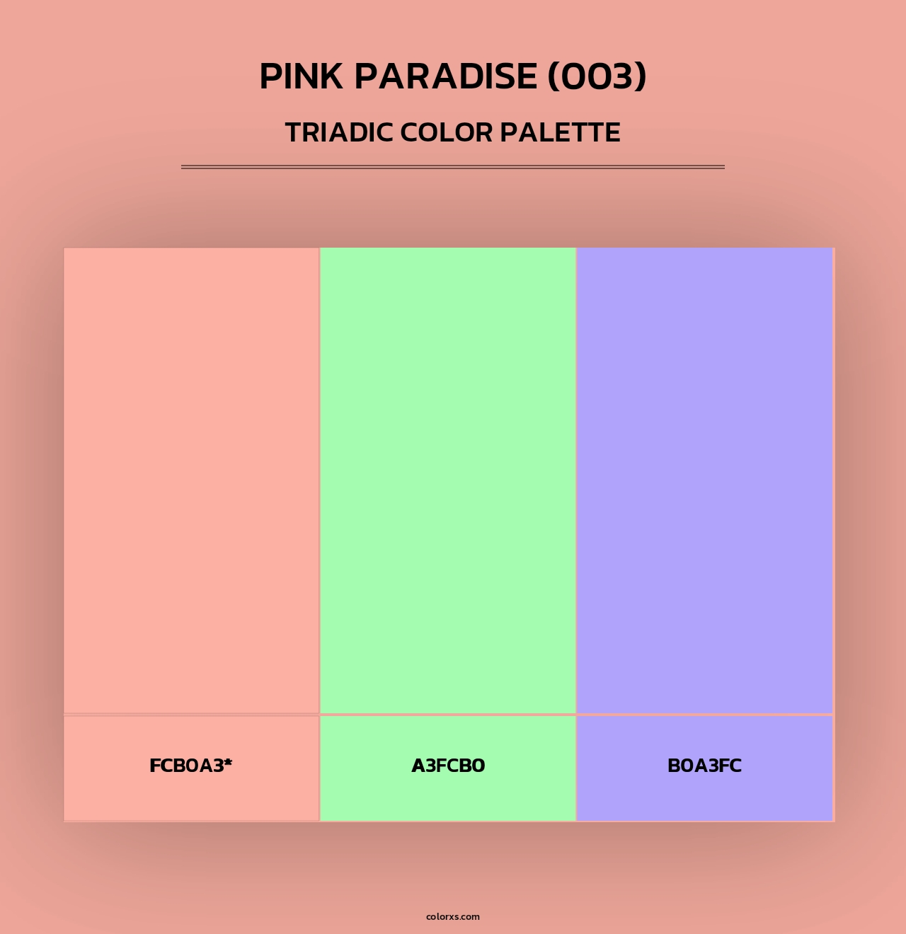 Pink Paradise (003) - Triadic Color Palette