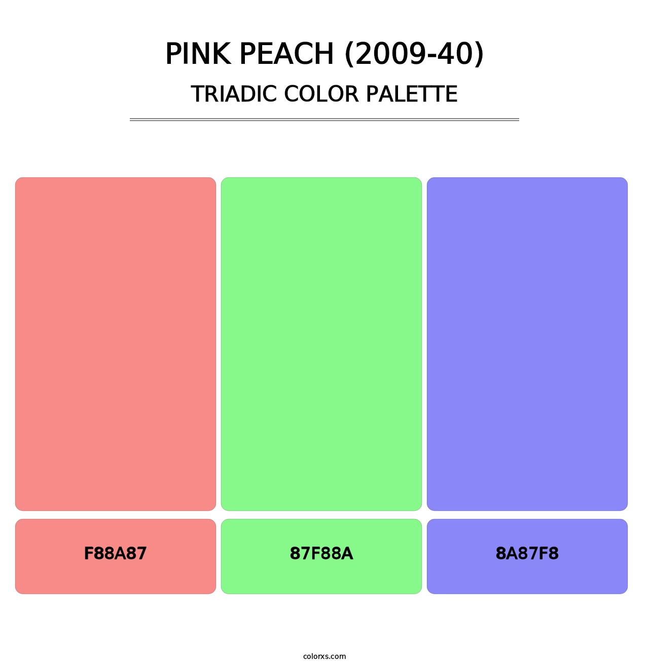 Pink Peach (2009-40) - Triadic Color Palette