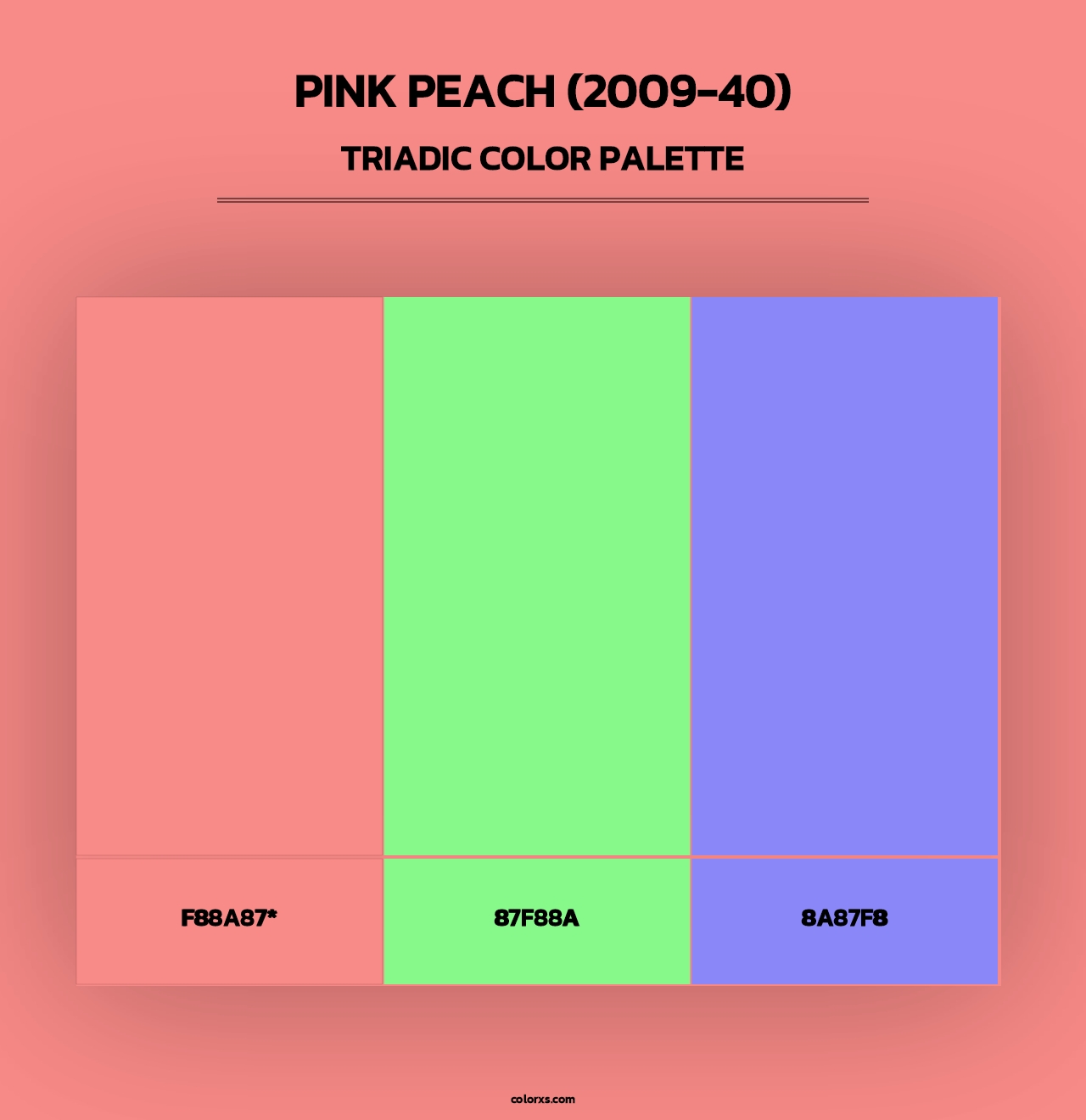 Pink Peach (2009-40) - Triadic Color Palette