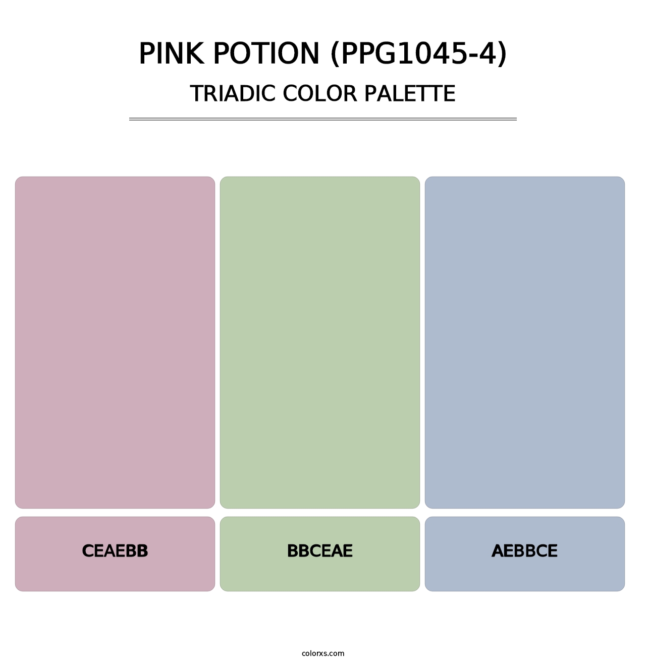 Pink Potion (PPG1045-4) - Triadic Color Palette
