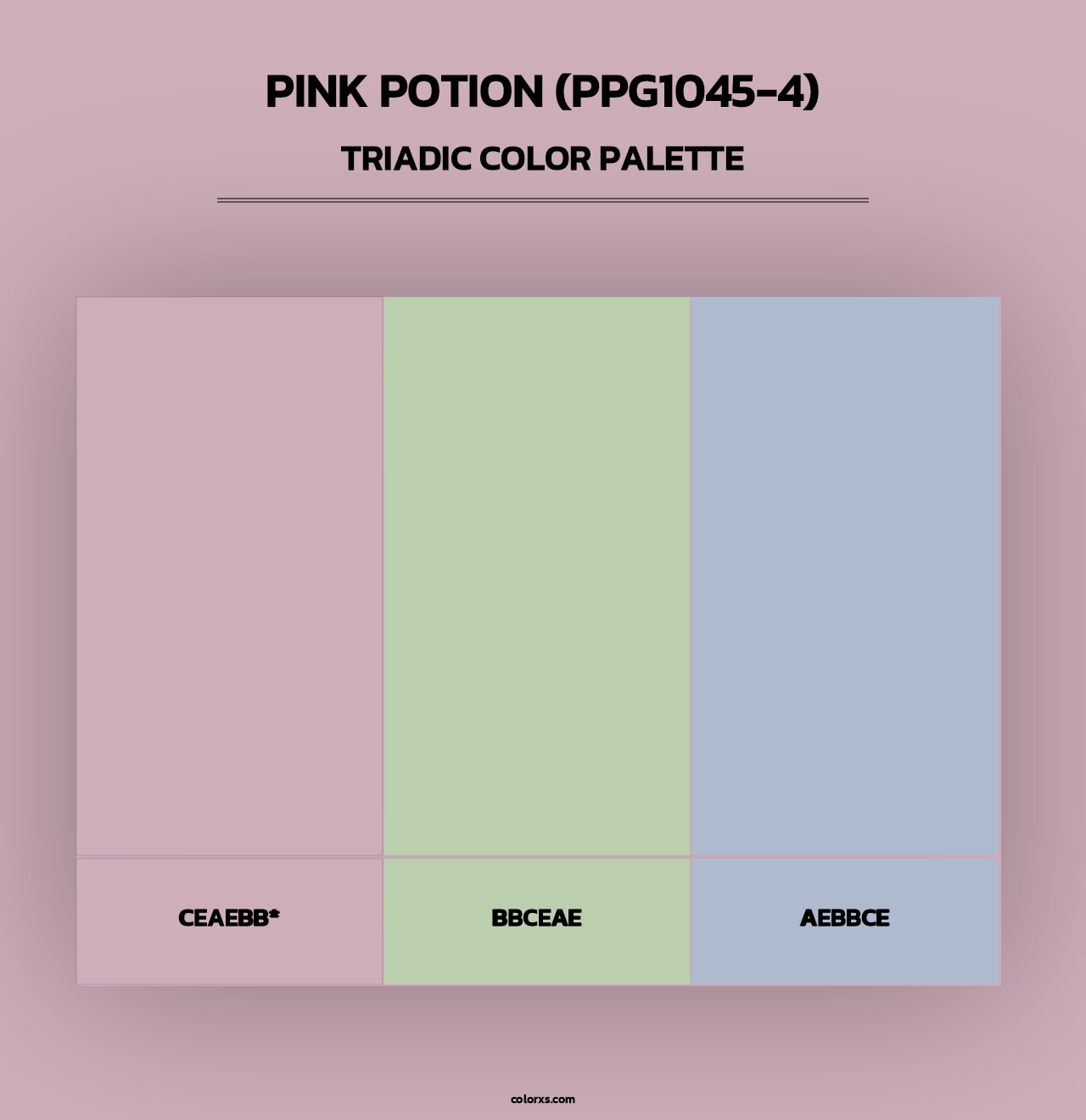 Pink Potion (PPG1045-4) - Triadic Color Palette