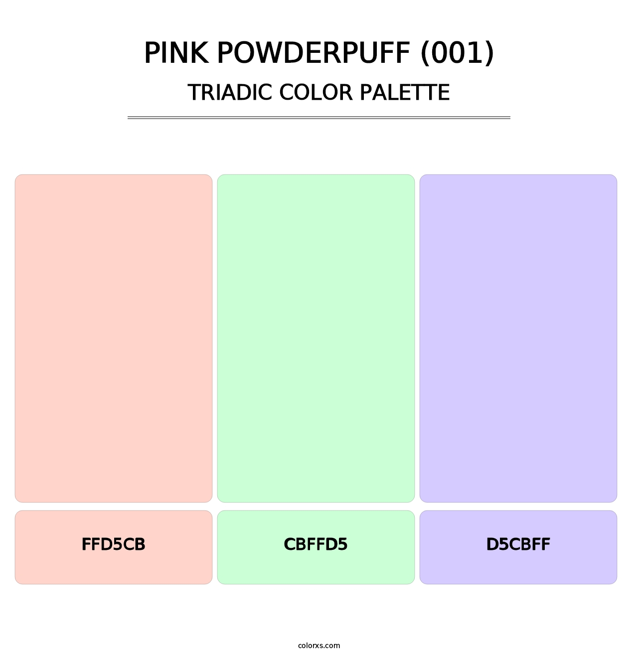 Pink Powderpuff (001) - Triadic Color Palette