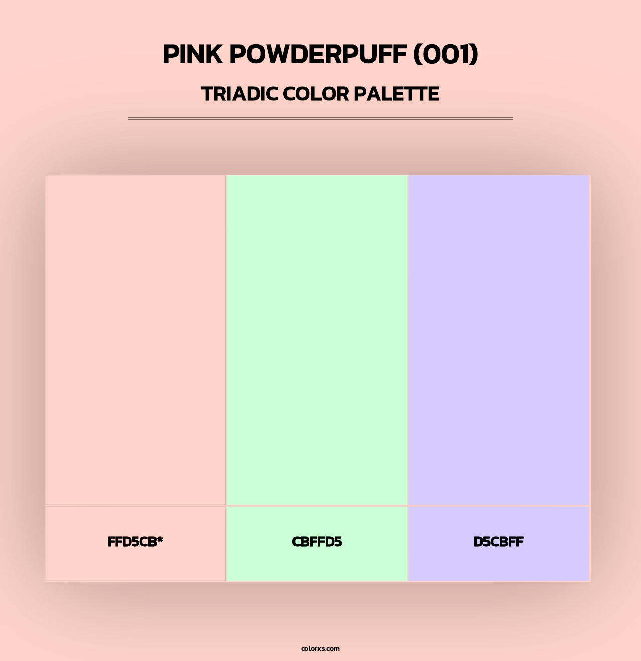 Pink Powderpuff (001) - Triadic Color Palette