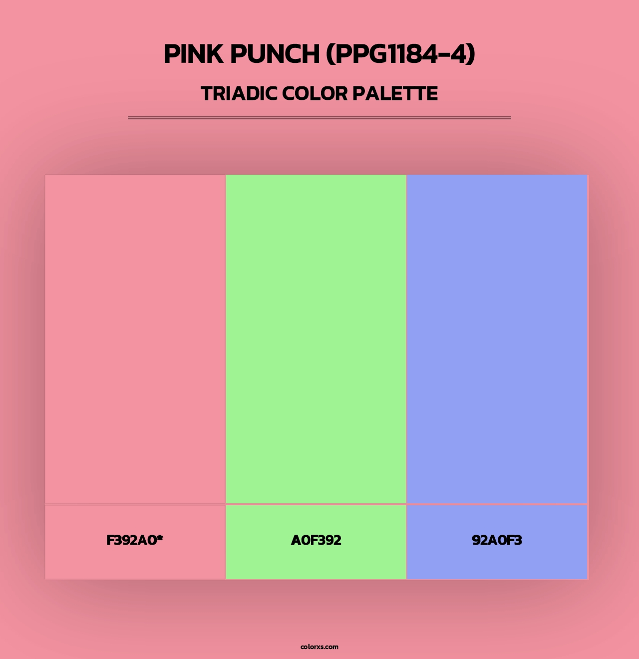 Pink Punch (PPG1184-4) - Triadic Color Palette