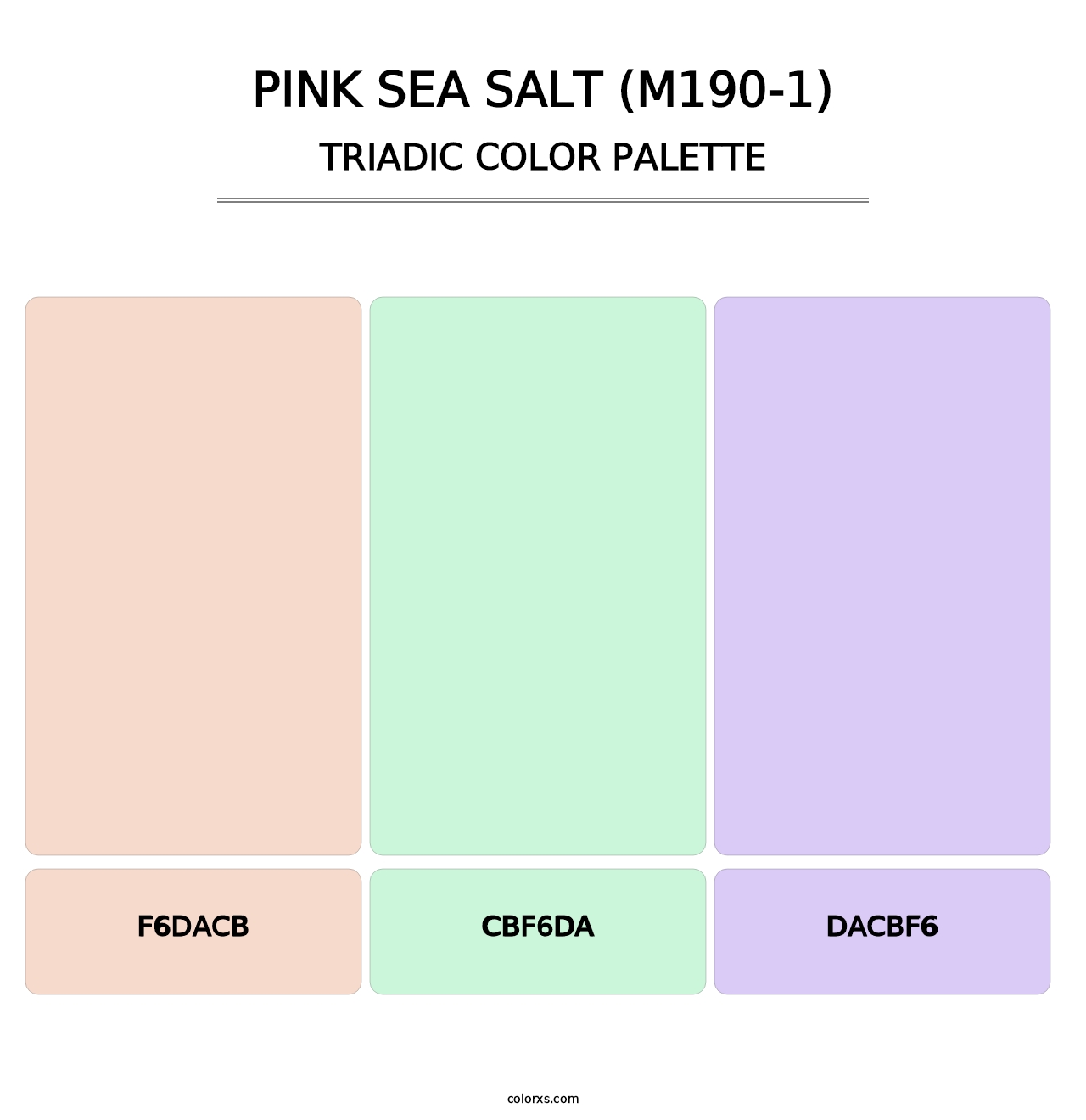 Pink Sea Salt (M190-1) - Triadic Color Palette