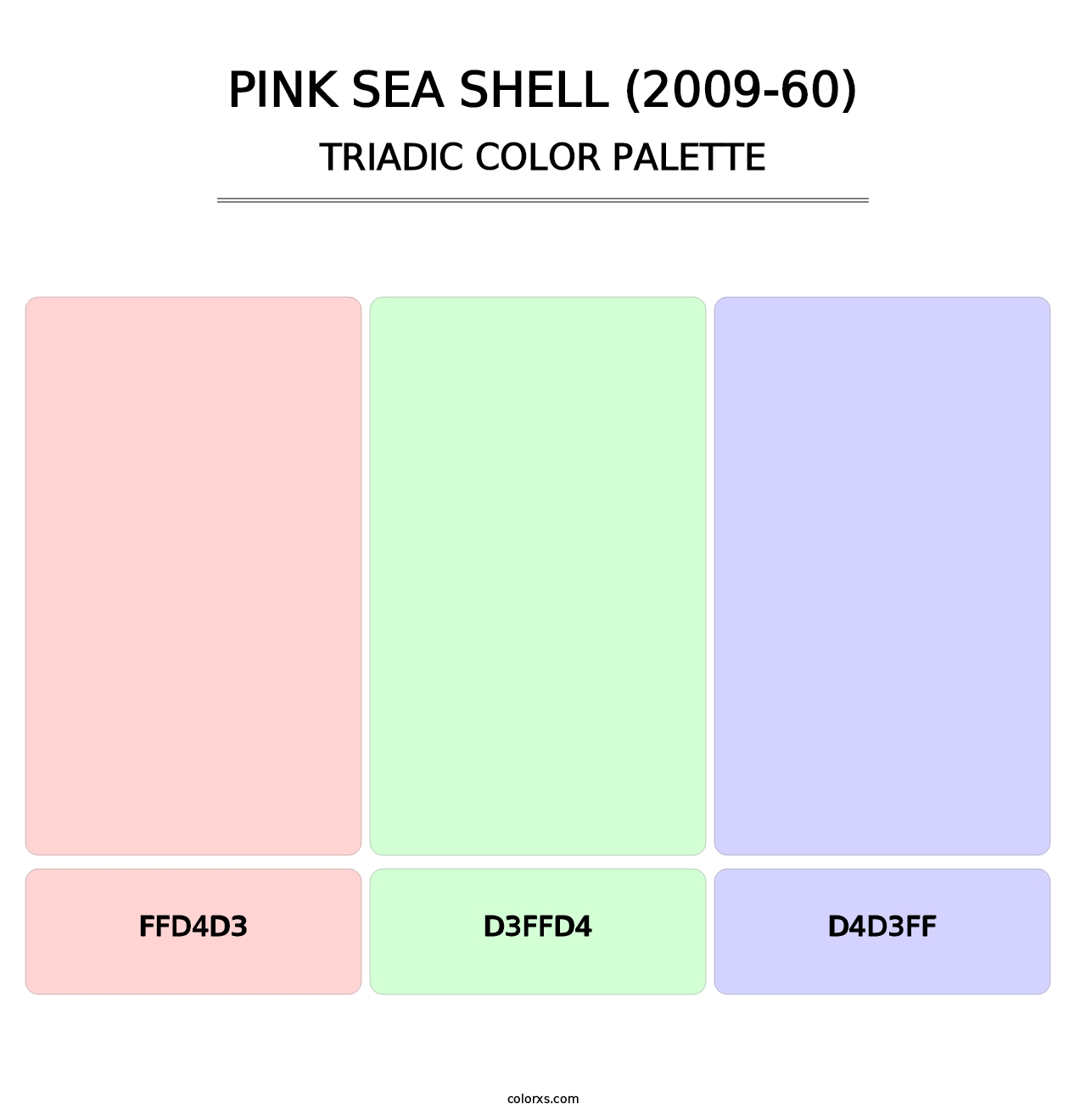Pink Sea Shell (2009-60) - Triadic Color Palette
