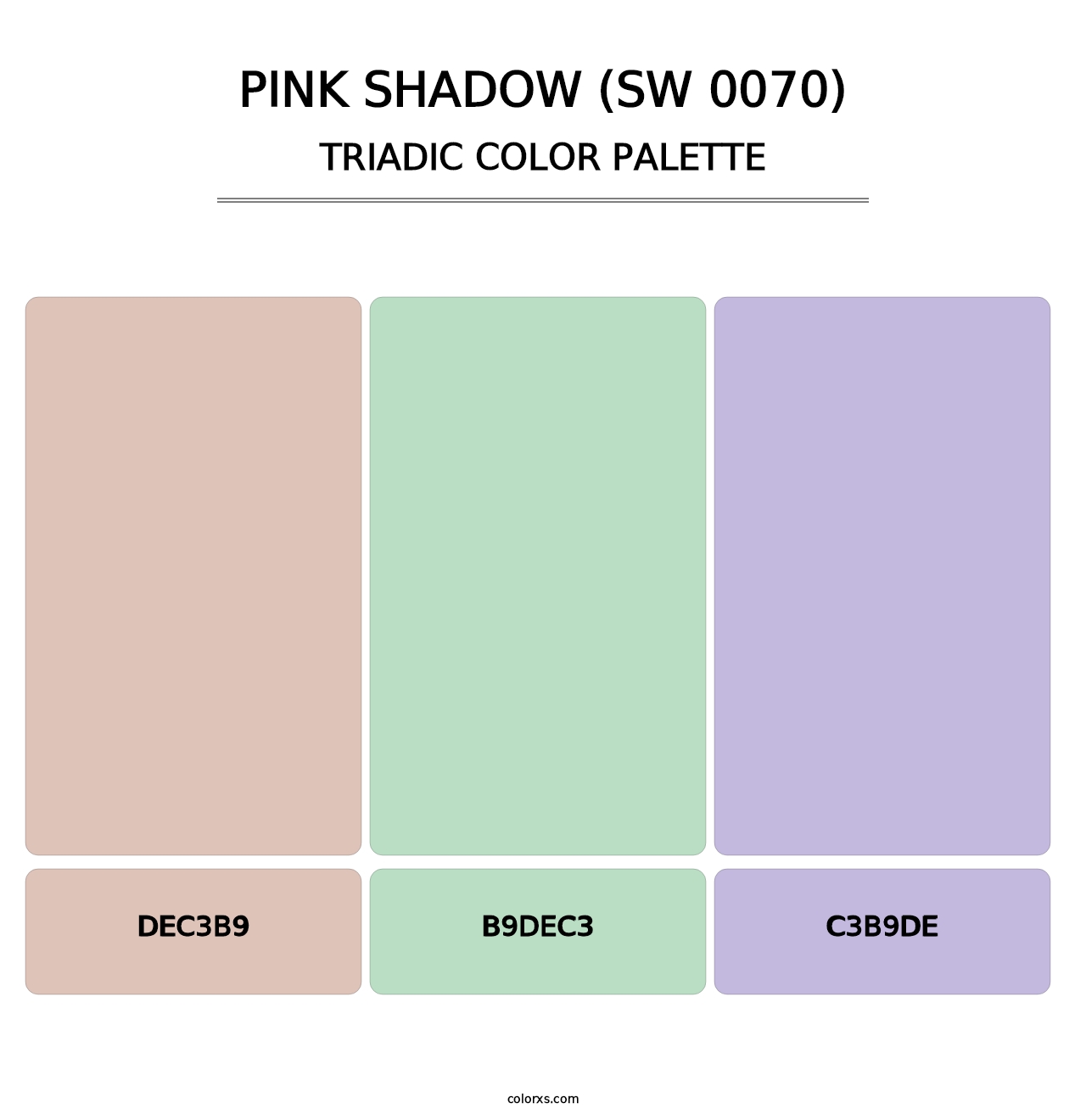 Pink Shadow (SW 0070) - Triadic Color Palette