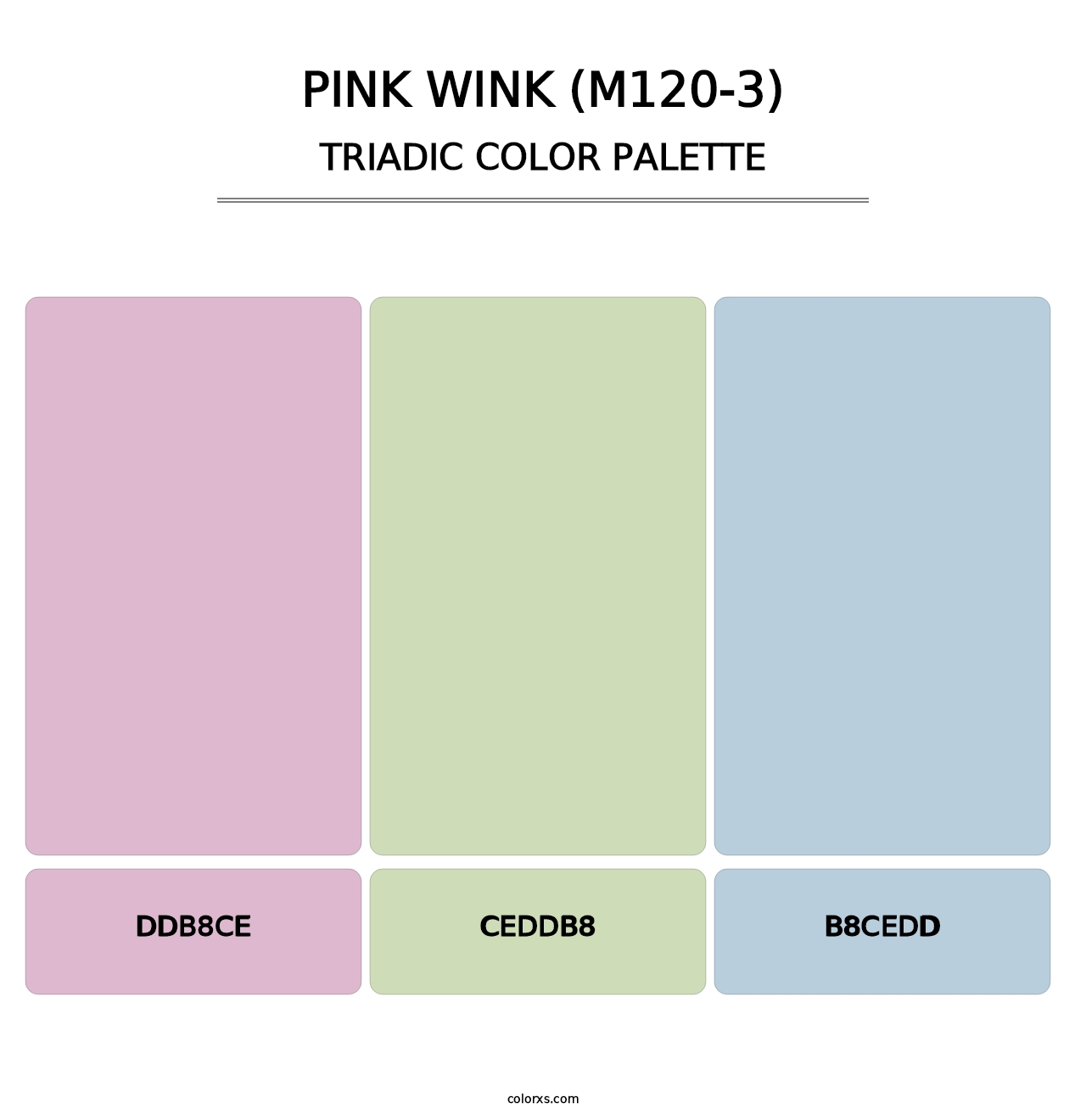 Pink Wink (M120-3) - Triadic Color Palette