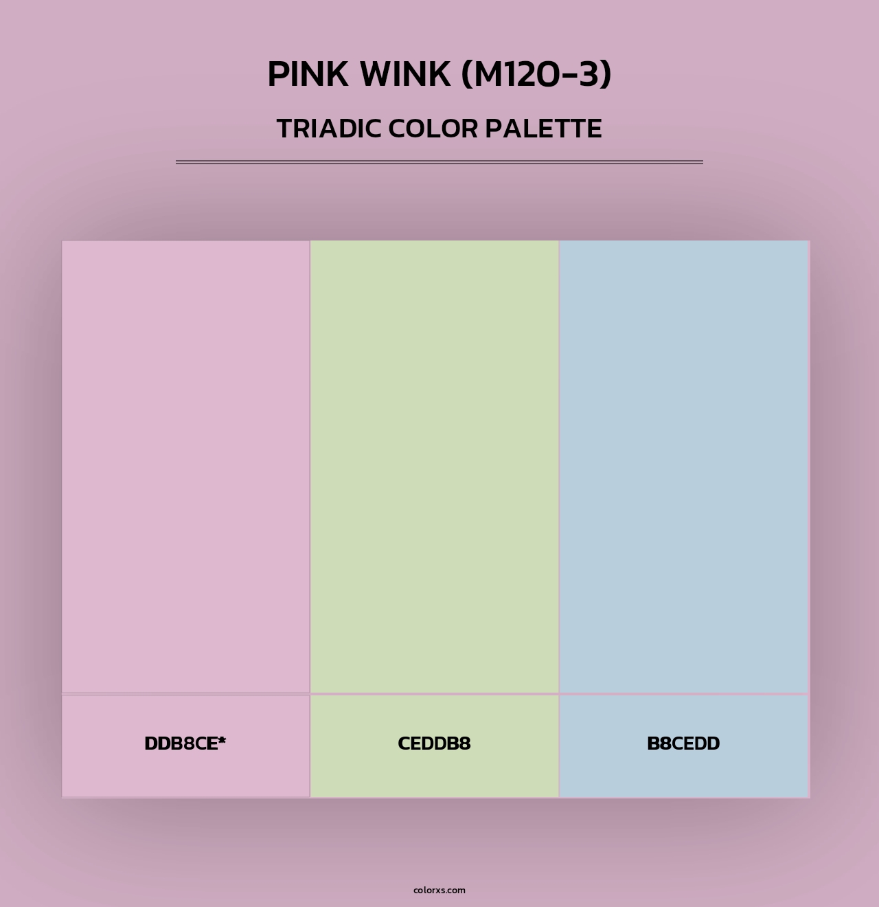 Pink Wink (M120-3) - Triadic Color Palette