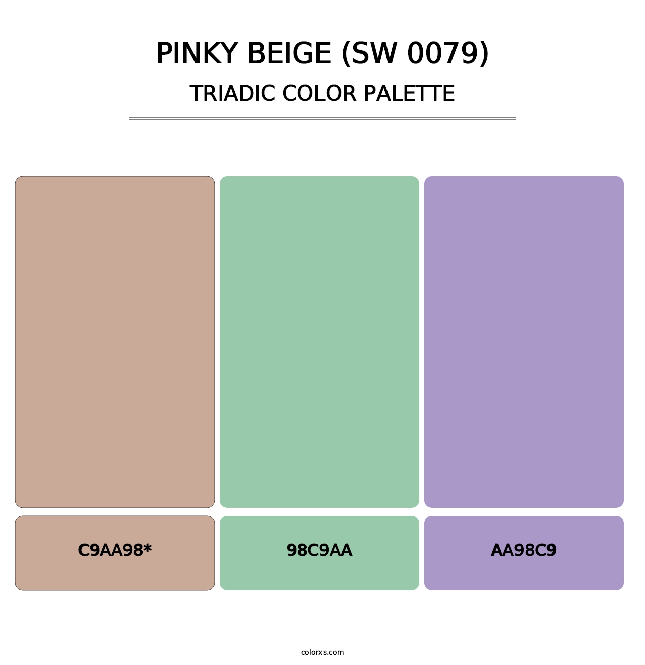 Pinky Beige (SW 0079) - Triadic Color Palette