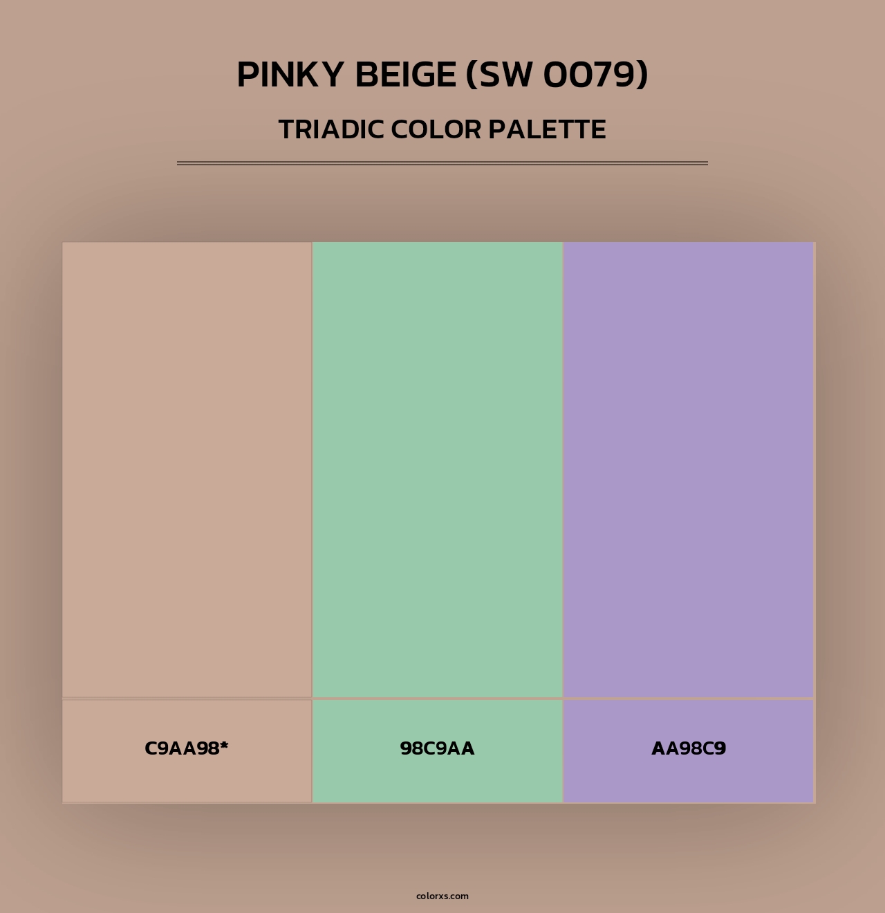 Pinky Beige (SW 0079) - Triadic Color Palette