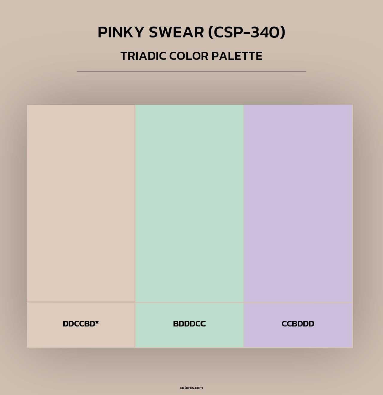 Pinky Swear (CSP-340) - Triadic Color Palette