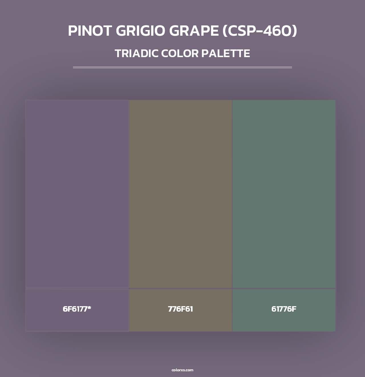 Pinot Grigio Grape (CSP-460) - Triadic Color Palette