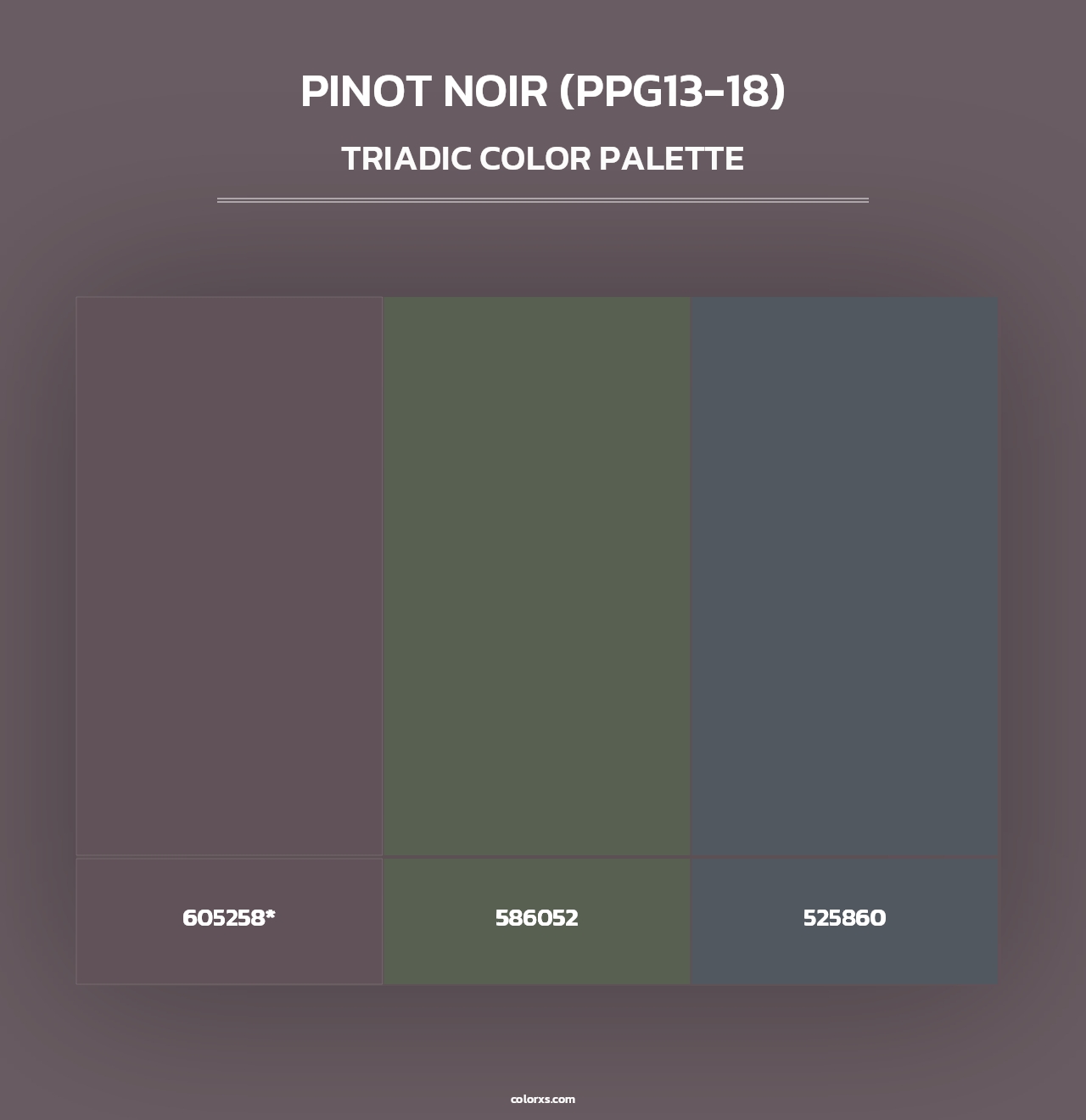 Pinot Noir (PPG13-18) - Triadic Color Palette