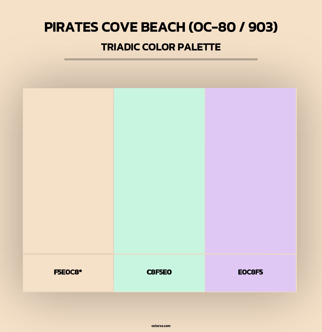 Pirates Cove Beach (OC-80 / 903) - Triadic Color Palette