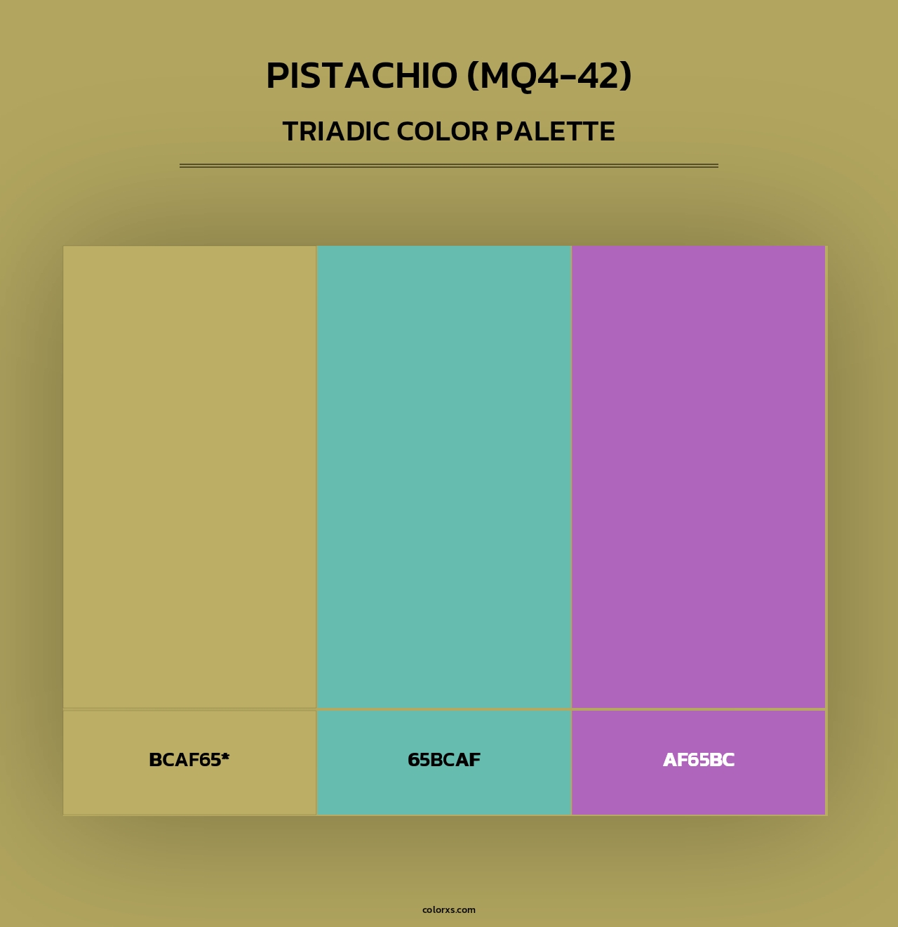Pistachio (MQ4-42) - Triadic Color Palette