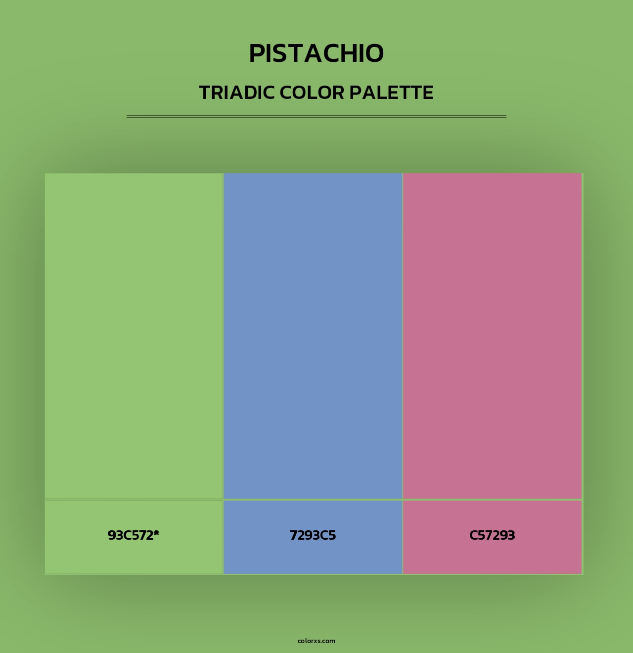 Pistachio - Triadic Color Palette