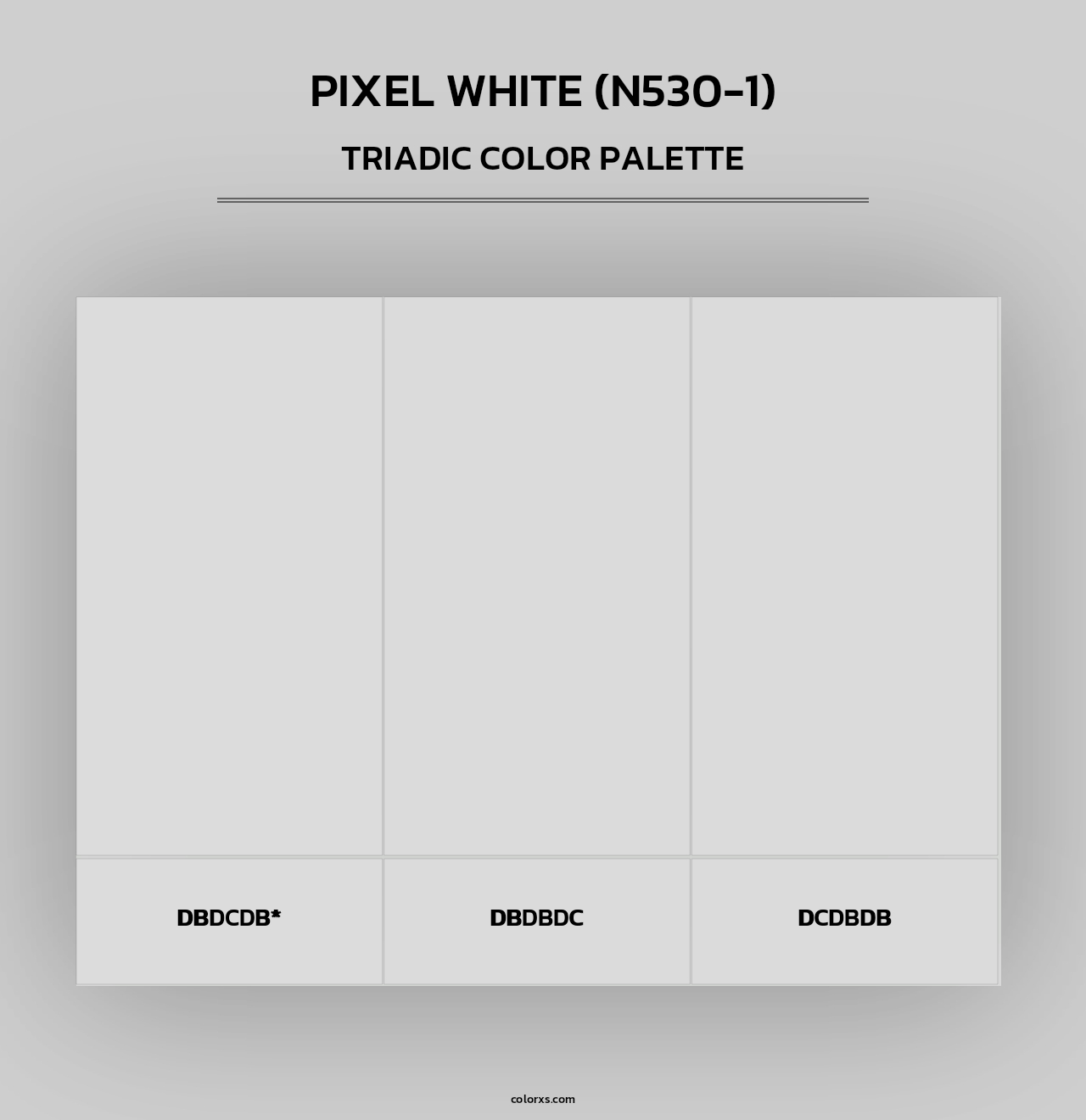 Pixel White (N530-1) - Triadic Color Palette