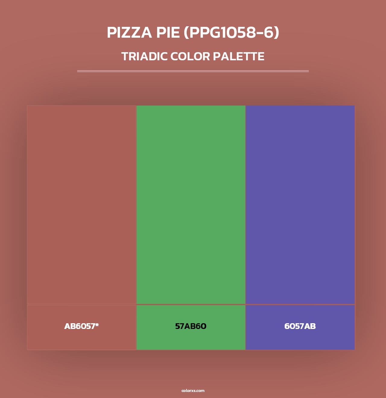 Pizza Pie (PPG1058-6) - Triadic Color Palette