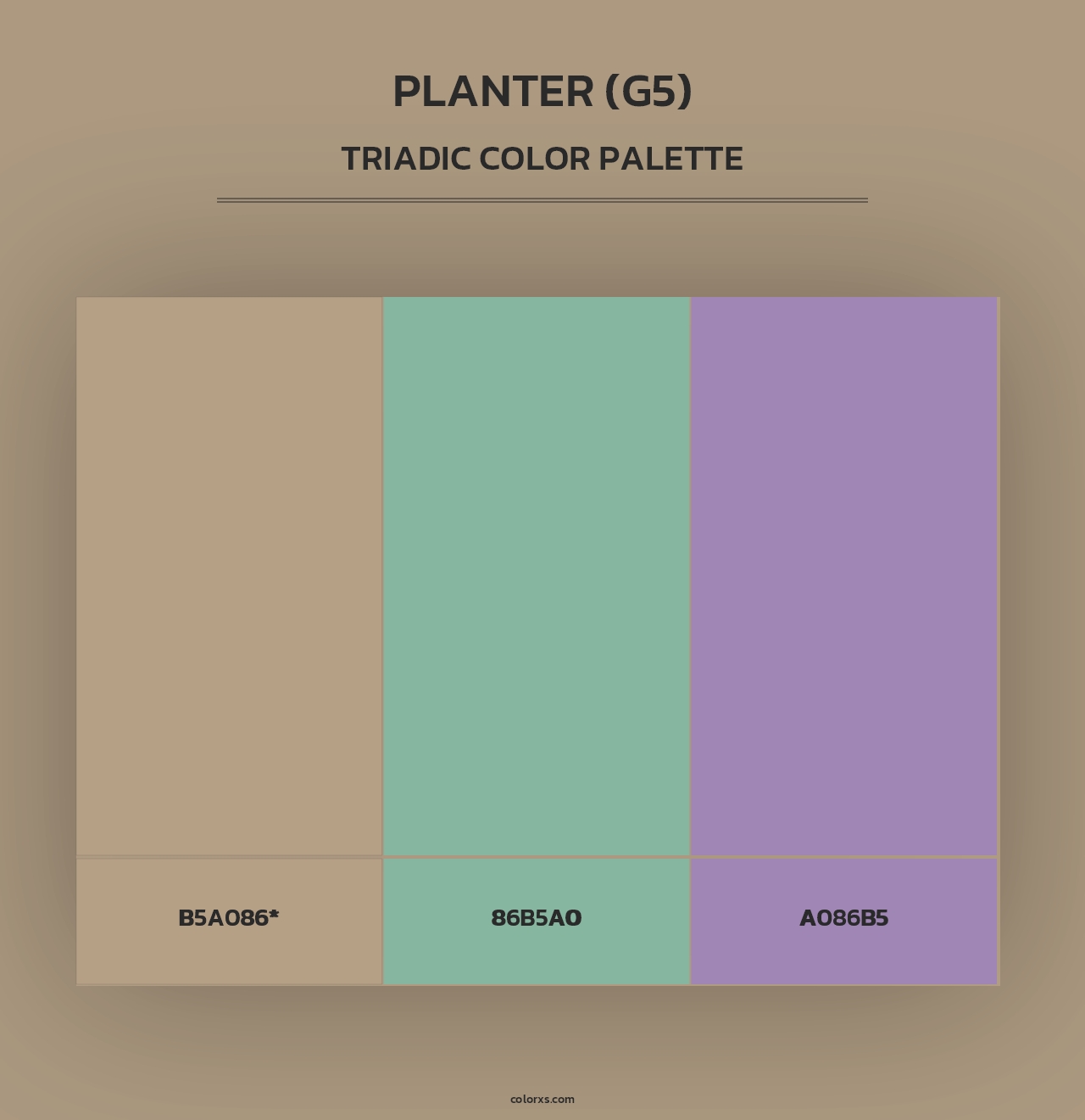 Planter (G5) - Triadic Color Palette