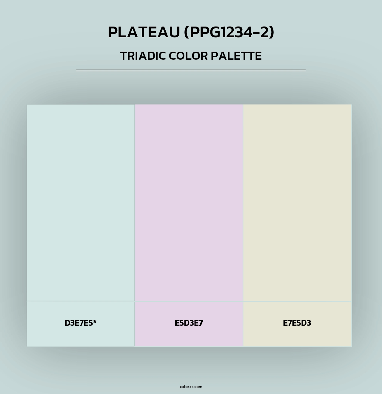 Plateau (PPG1234-2) - Triadic Color Palette